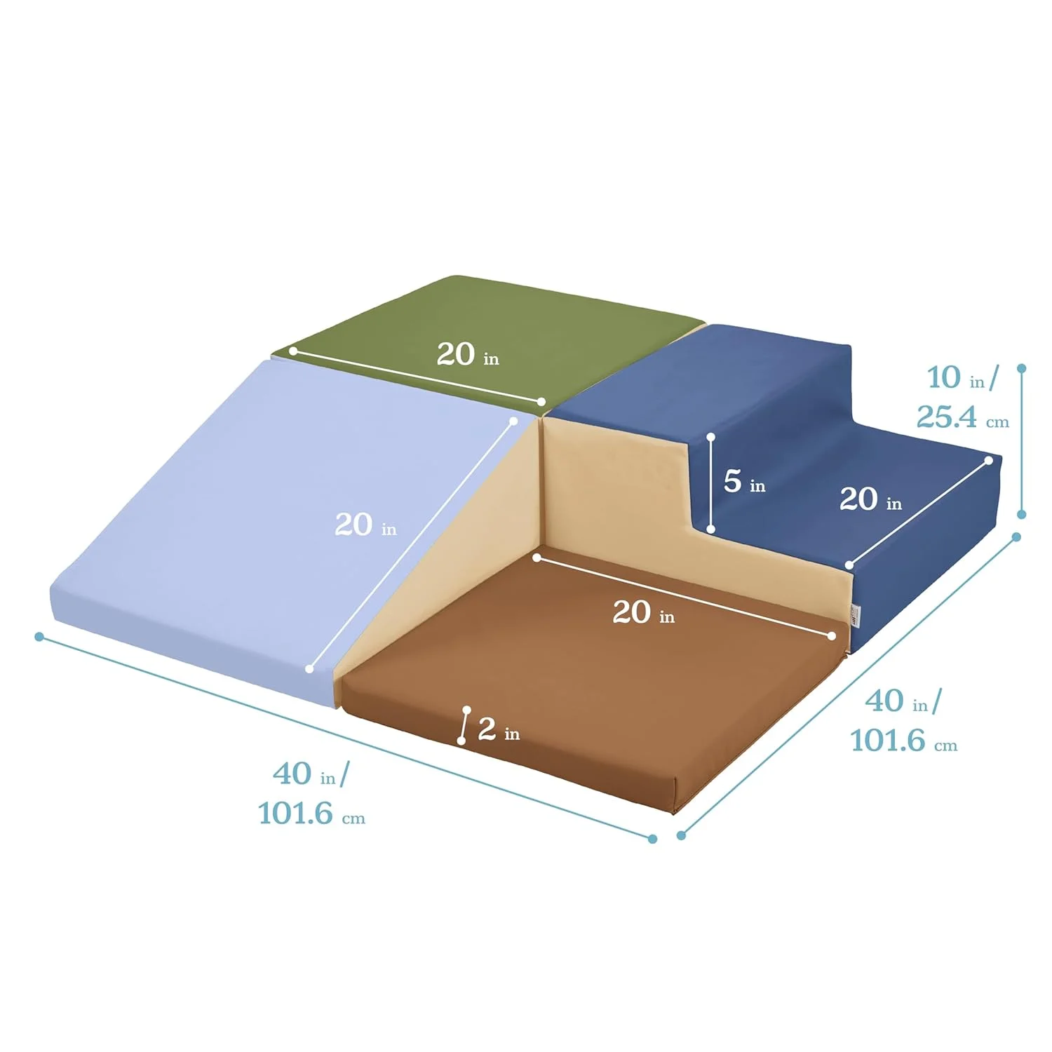 YOUB SoftZone Little Me Corner Climber, Toddler Playset, Earthtone, 4-Piece