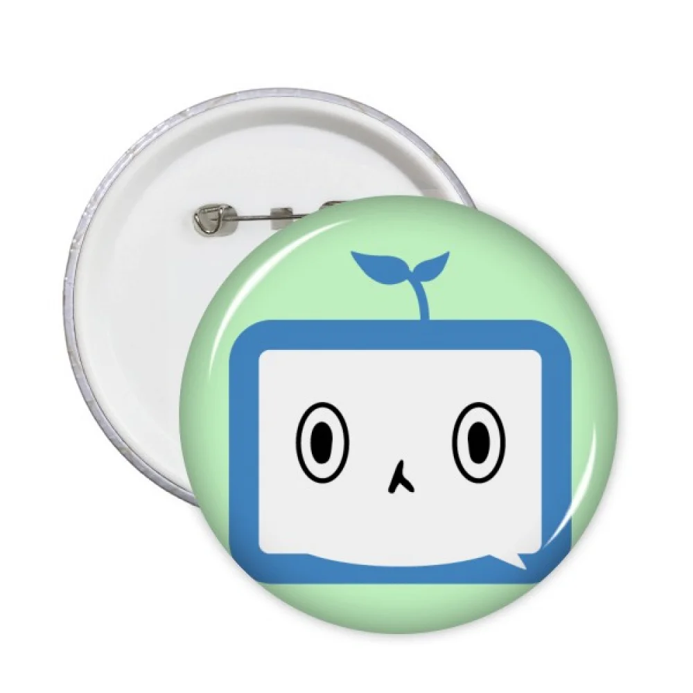 Saplings Lovely Small TV Happy Original Pins Badge Button Round Clothing Decoration 5pcs