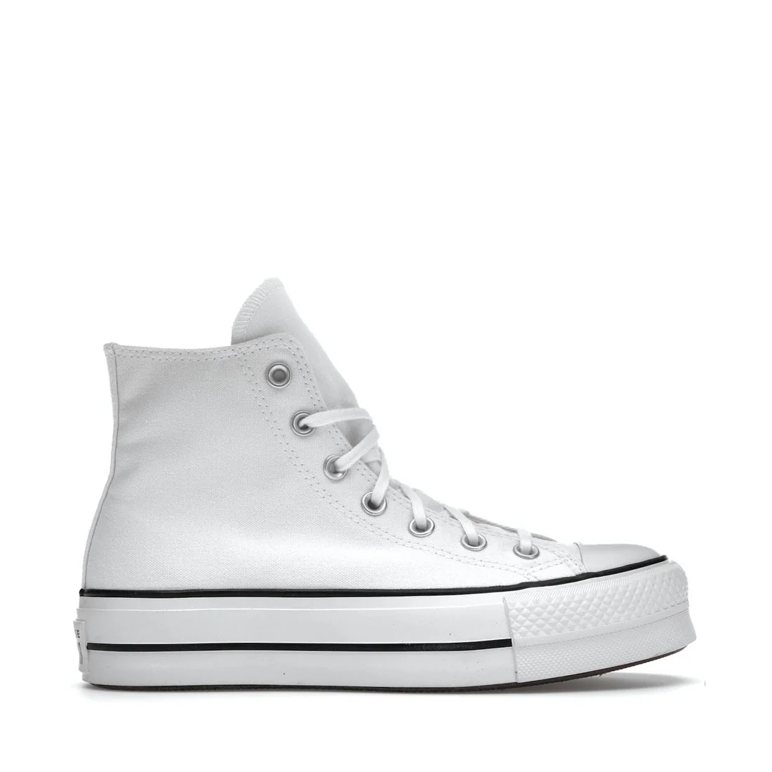 Converse Women's Chuck Taylor All Star Lift High Top Sneakers, White/Black/White, 9.5 Medium US