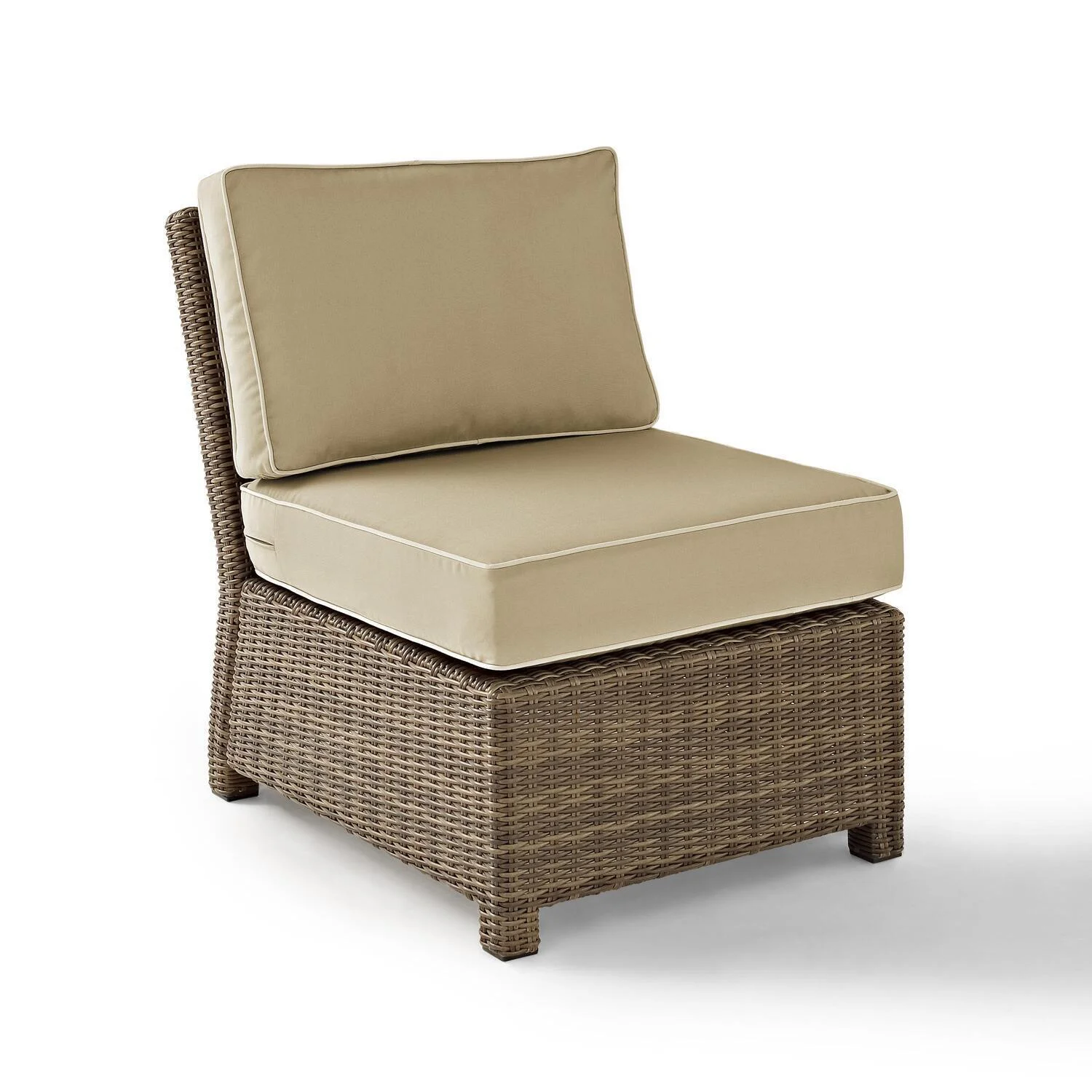 Maykoosh Suburban Sophistication Outdoor Wicker Sectional Center Chair Sangria/Weathered Brown