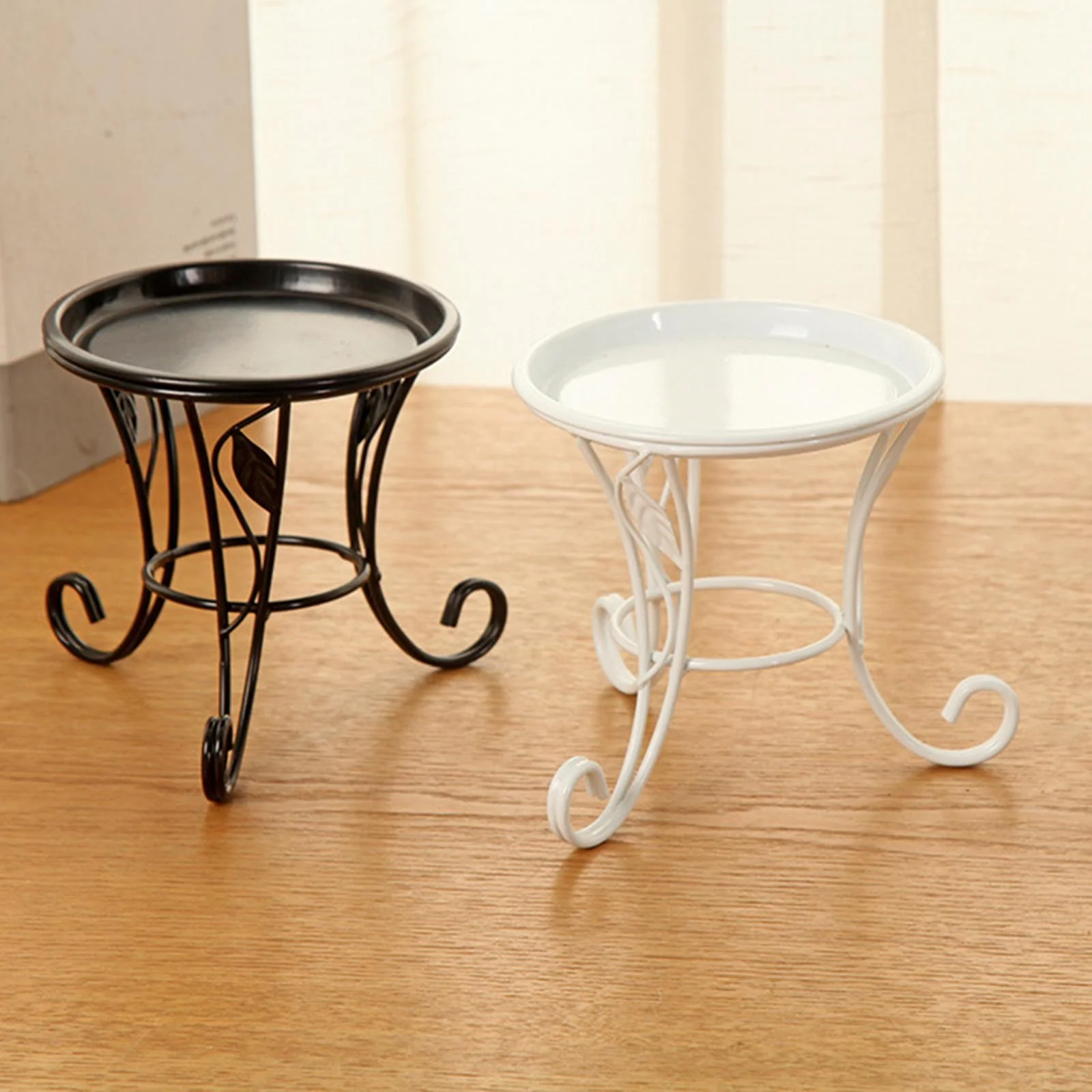 MVNSFEW Flower Basket with Handle Small Simple Mini Table Top Flower Stand Flower Pot Stand Functional Art Succulent Flower Stand