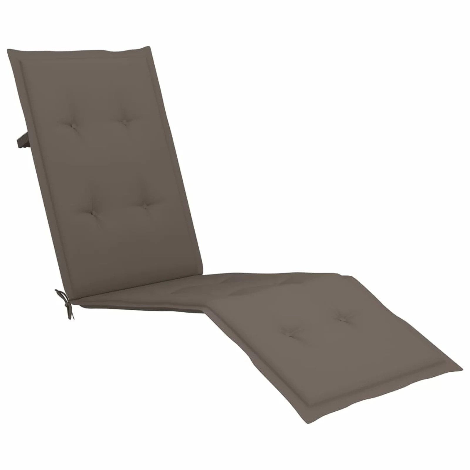 Suzicca  Deck Chair with Footrest and Cushion Solid Acacia Wood