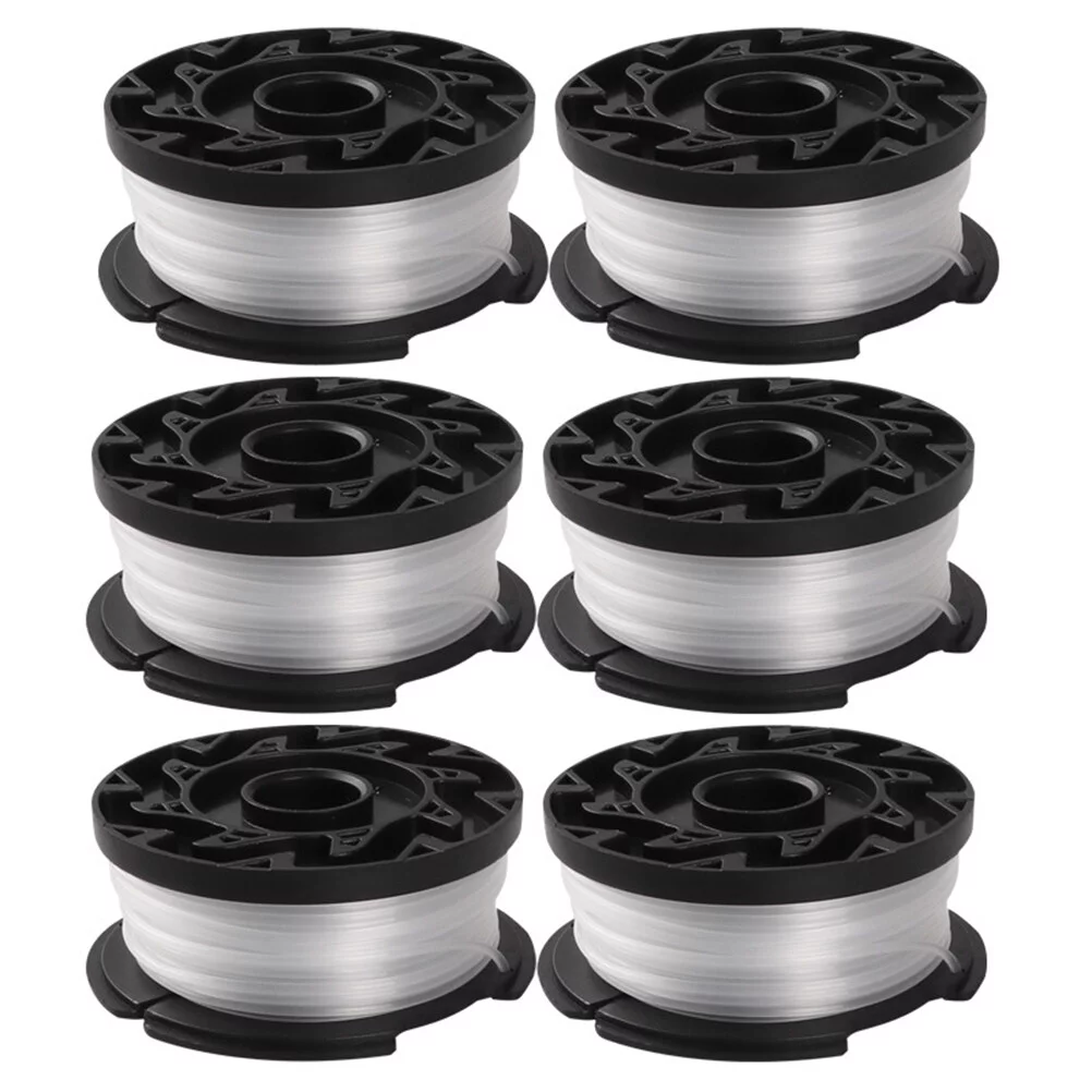 Gongxipen 6PCS Replacement String Trimmer Nylon Grass String Trimmer Mower Line Wire Replacement Spool Compatible for BLACK DECKER (Black)