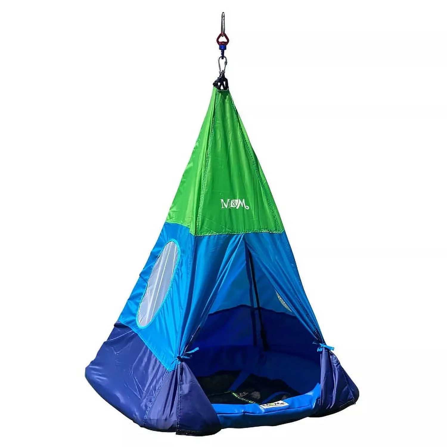 M & M Outdoor Tent Swing, 39in Platform Swing with Detachable Tent