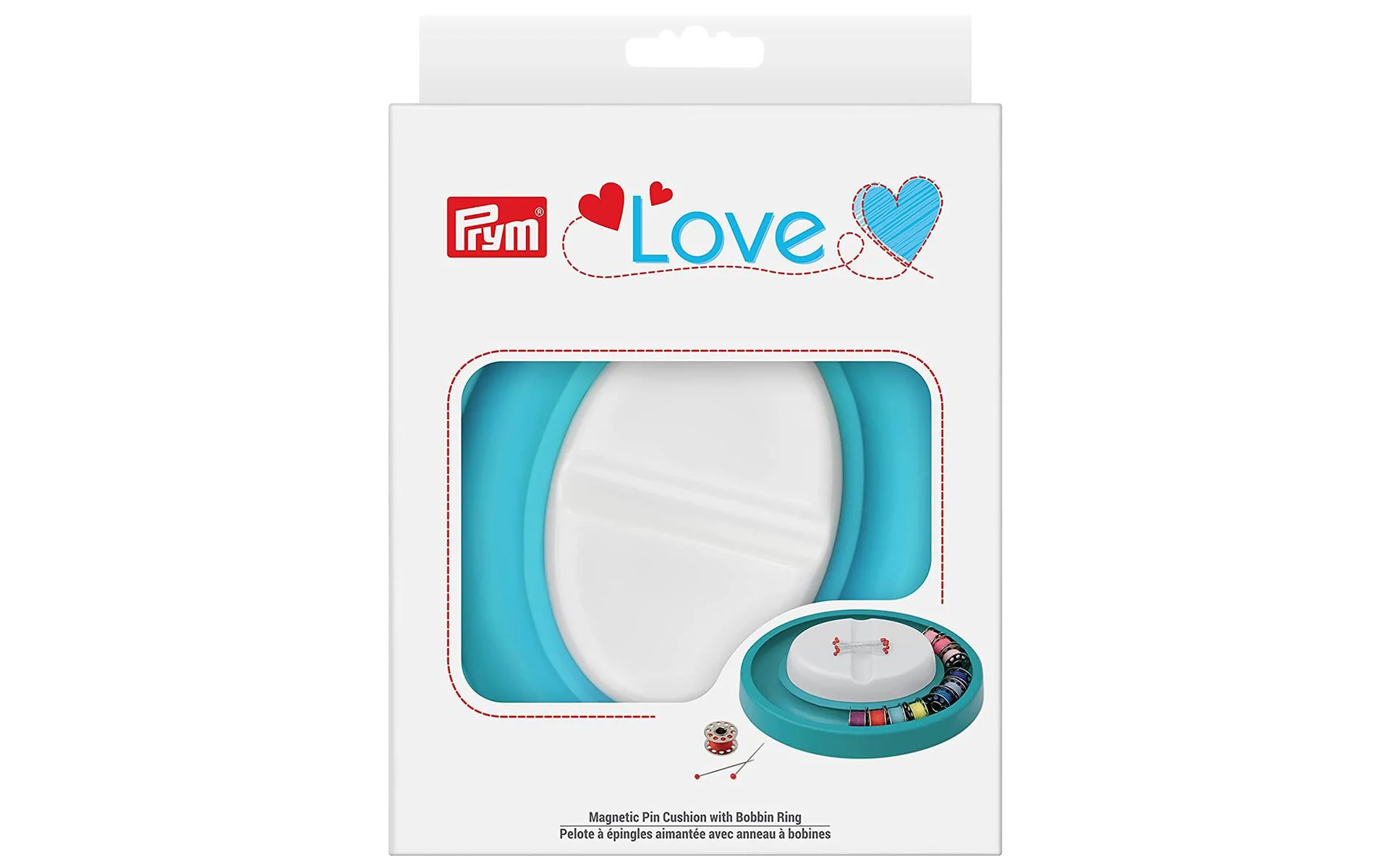 Dritz Prym Love Magnetic Pin Cushion w/Bobbin Ring