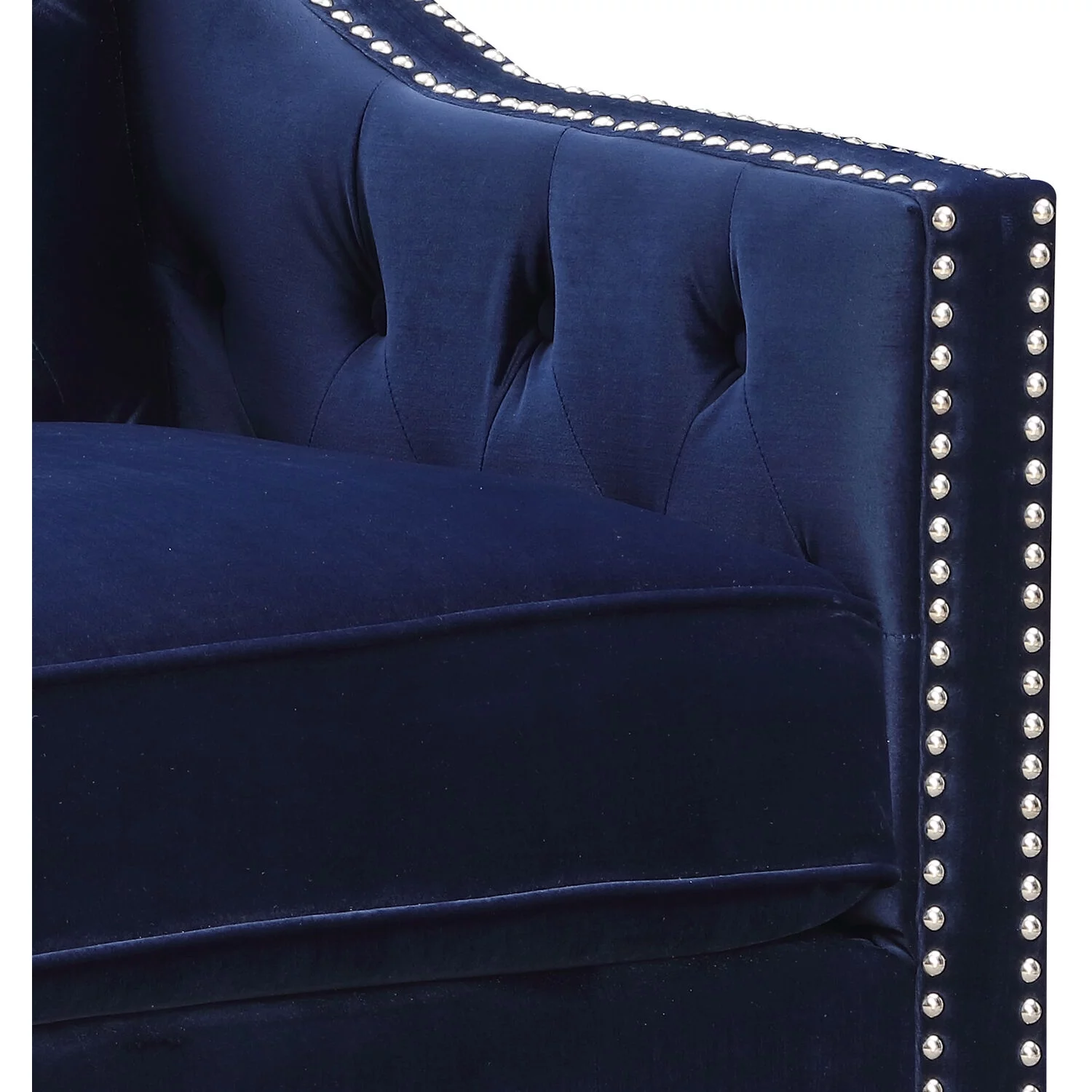 Hanover Willa Wingback Chair, Navy Blue