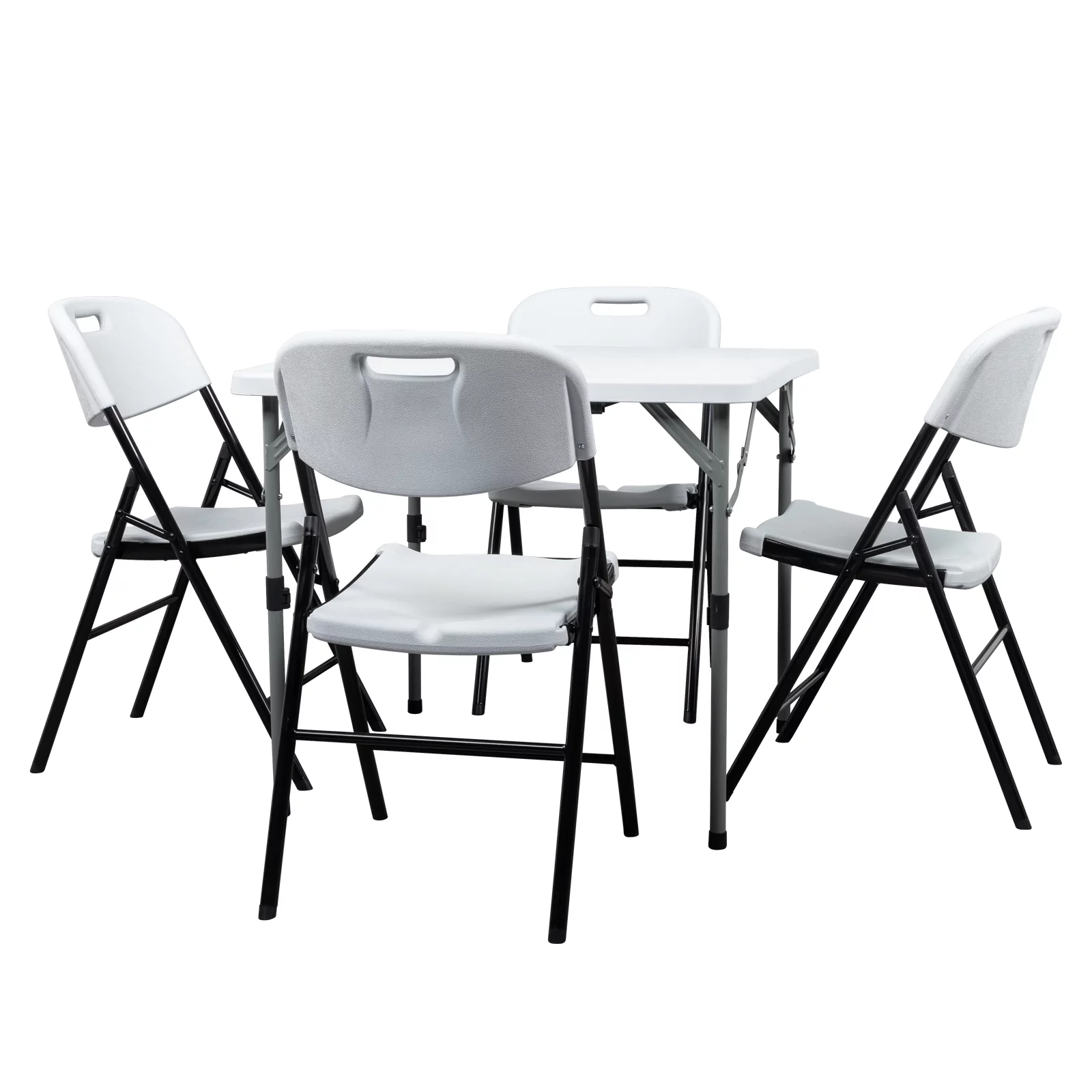 4pcs 47*54*84cm  Garden Plastic Folding Chair White