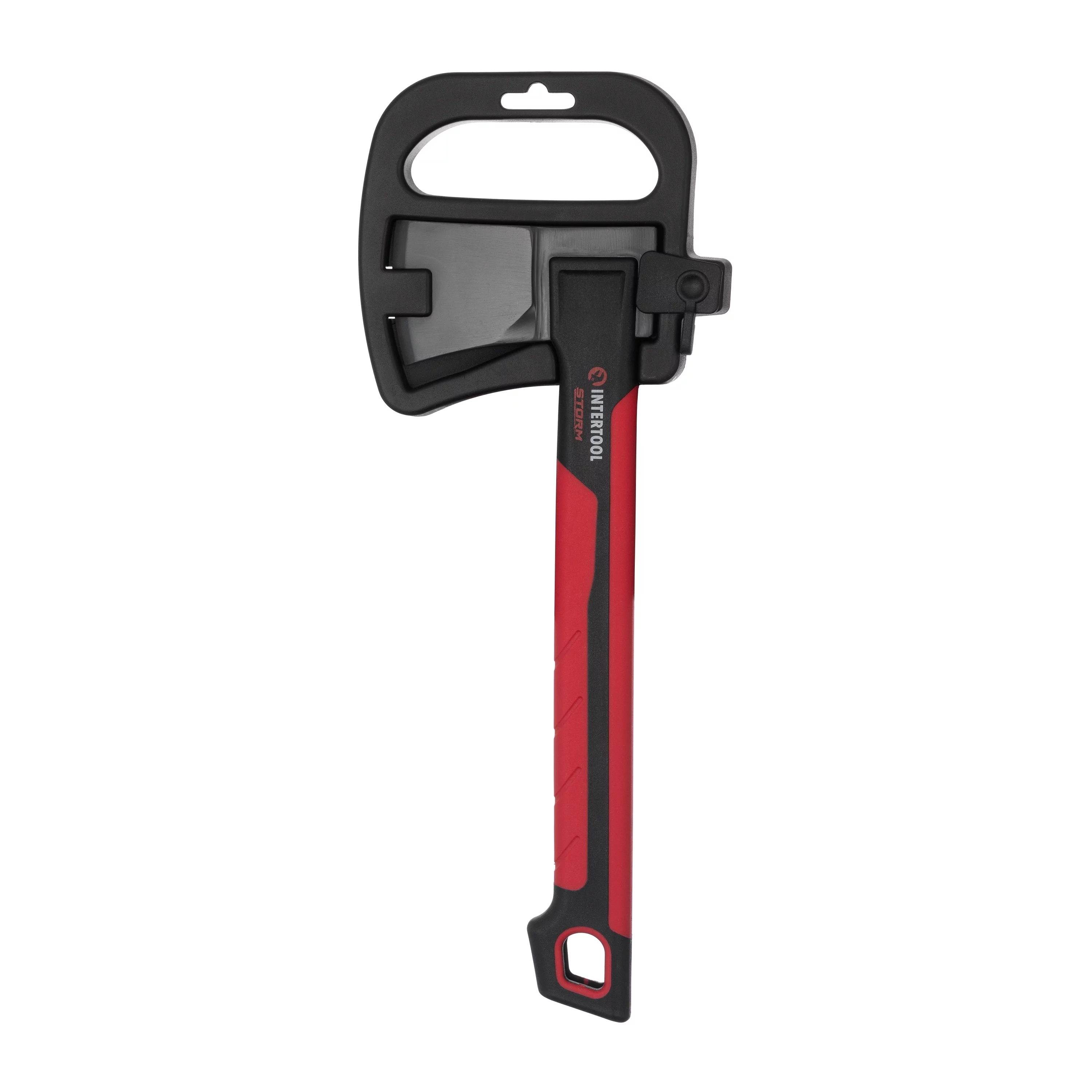 INTERTOOL Premium Hatchet, 14” Camp Axe for Wood Chopping with Shock Absorbing MAX Grip Handle HT08-0291