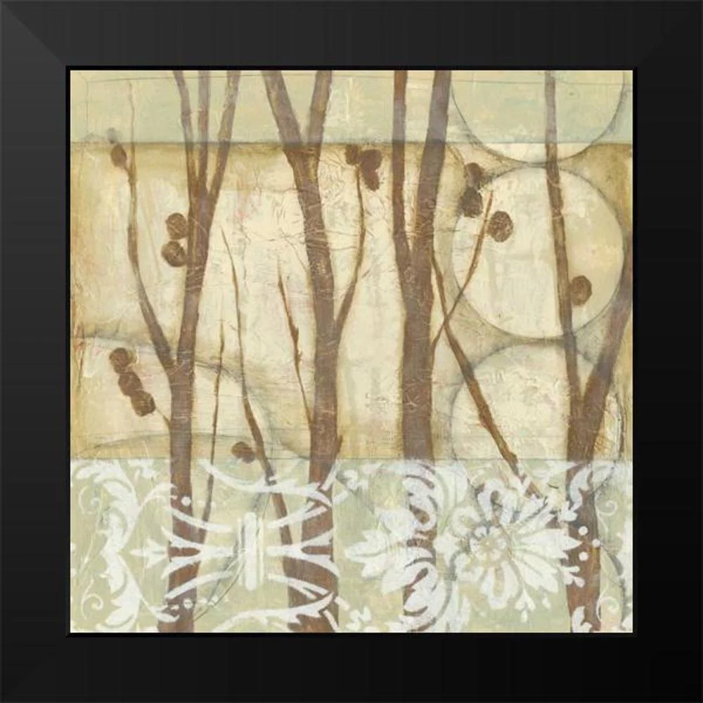 Goldberger, Jennifer 12x12 Black Modern Framed Museum Art Print Titled - Small Willow and Lace III