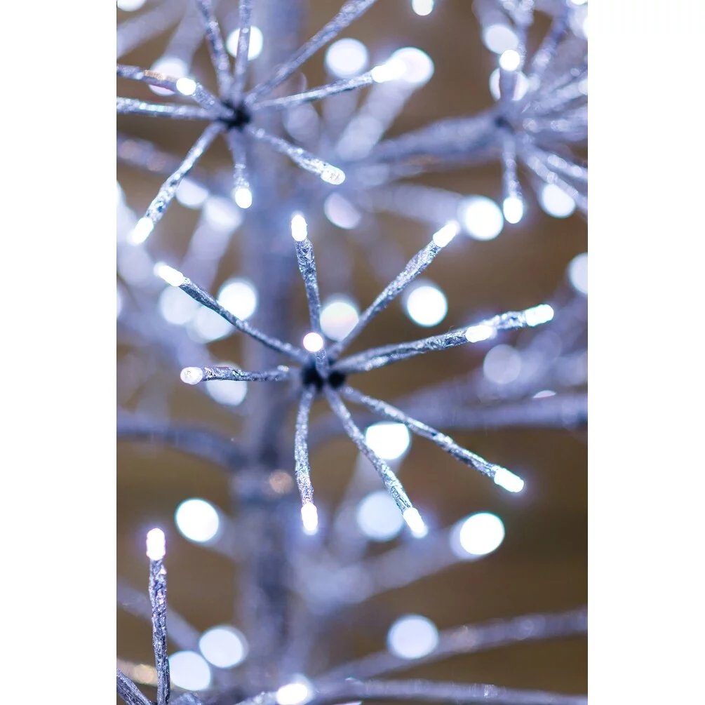 Silver Tree With 380 White Sparkling Led - 53 in
