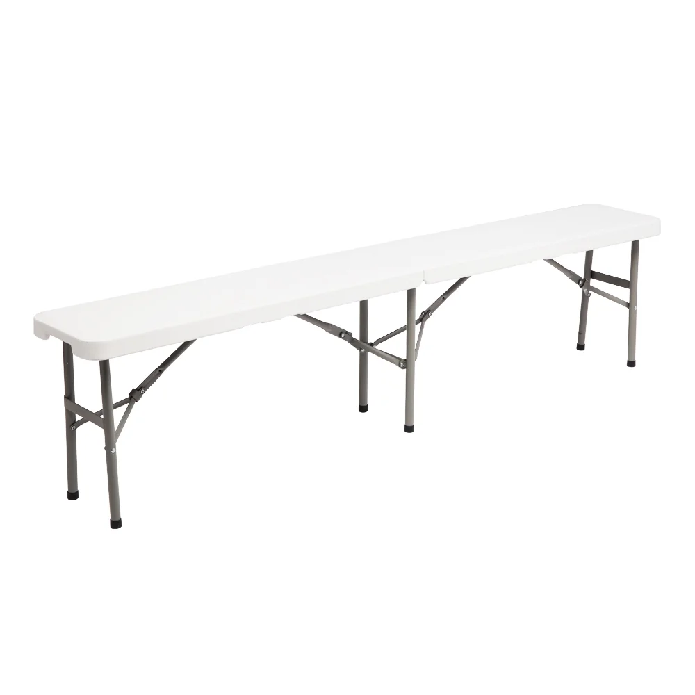 6ft Weather-Resistant Outdoor Folding Bench with Comfortable Seating for Garden, Patio, and Picnic Use