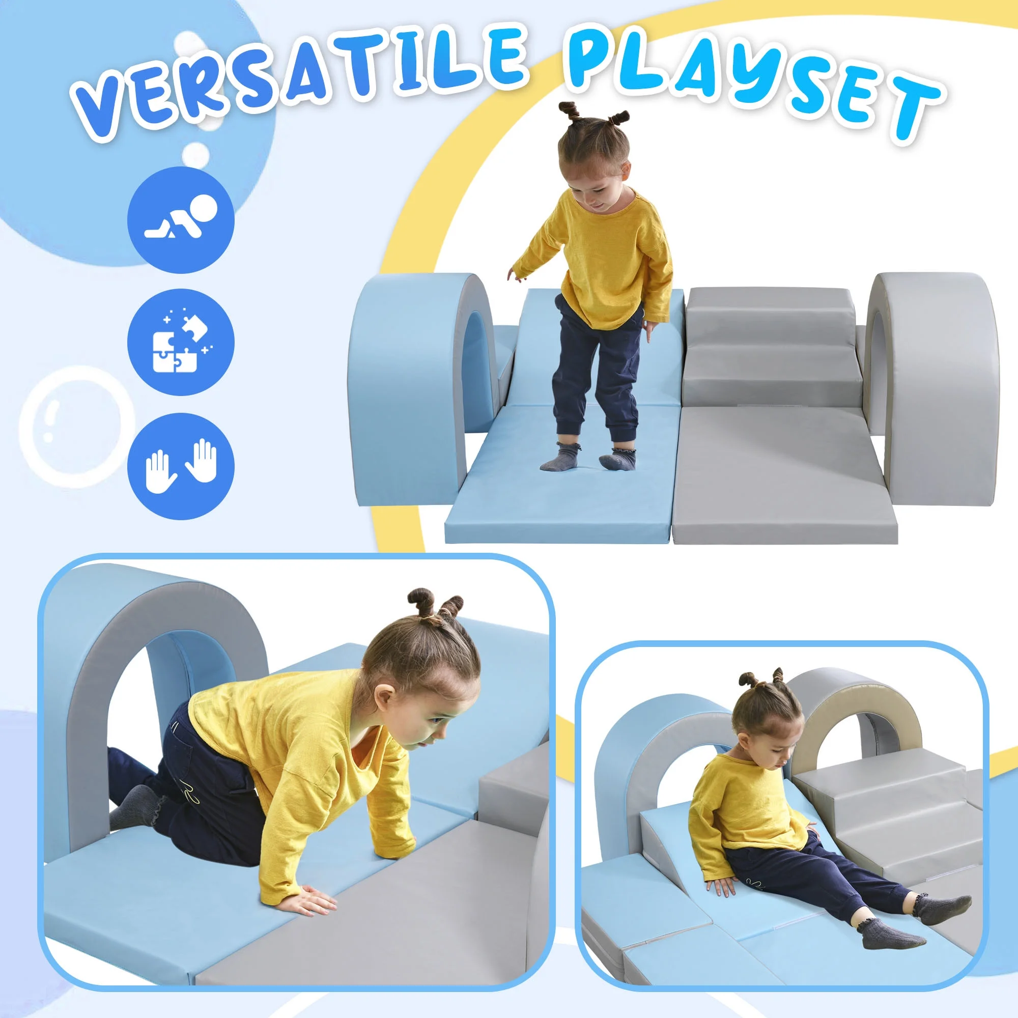 Versatile Indoor Foam Playset | Safe Active Play for Kids