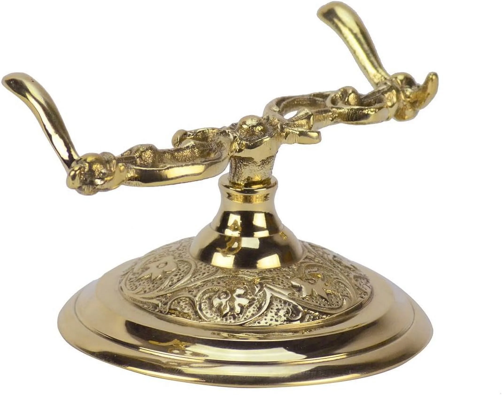 Treasure Gurus Antique Ornate Golden Brass Fountain Writing  Stand