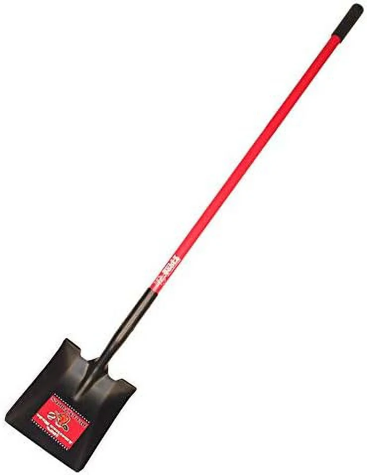 32525 14-Gauge Square Point Shovel With Fiberglass Handle (Long Handle)