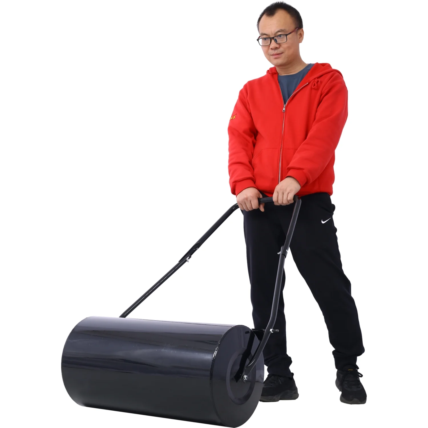 Lawn Roller  Push/Tow Behind Water/Sand Filled Steel Yard Sod Roller for Garden Backyard  13 Gallon