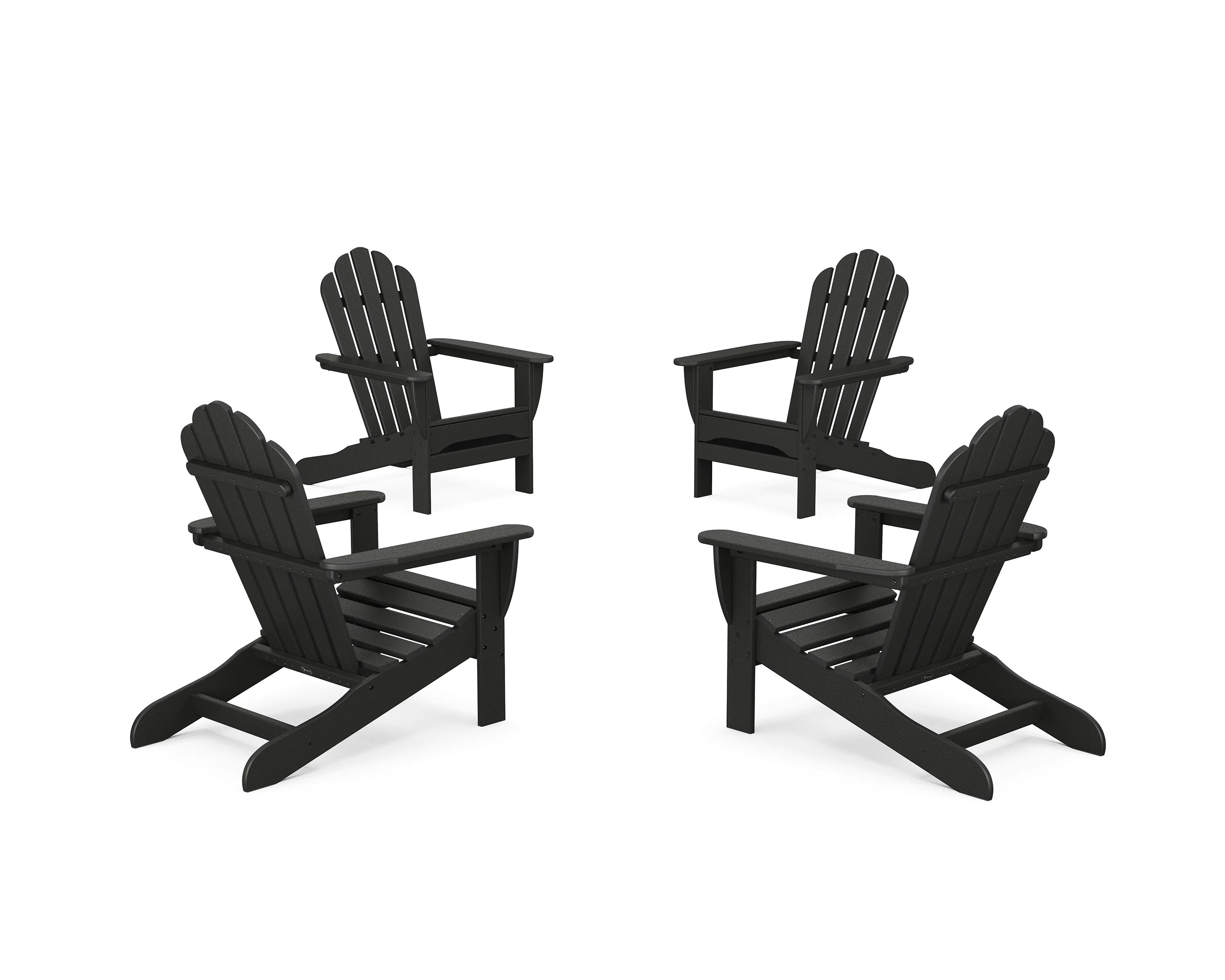 Trex® Outdoor Furniture™ 4-Piece Monterey Bay Adirondack Chair Conversation Set in Charcoal Black