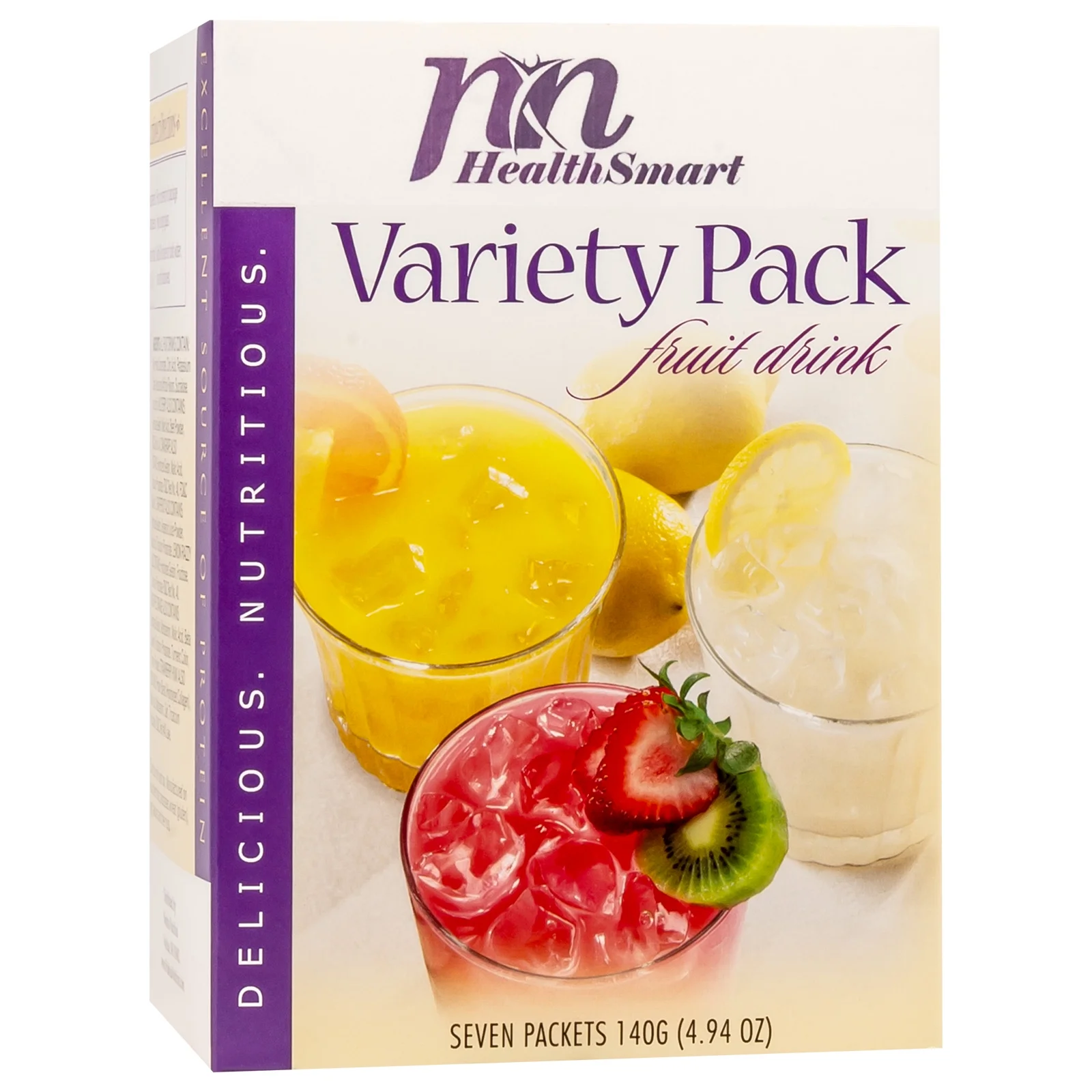 HealthSmart - Cold Fruit Drink - Variety Pack - 15g Protein - Low Calorie - Low Carb - Low Sugar - Fat Free - 7/Box