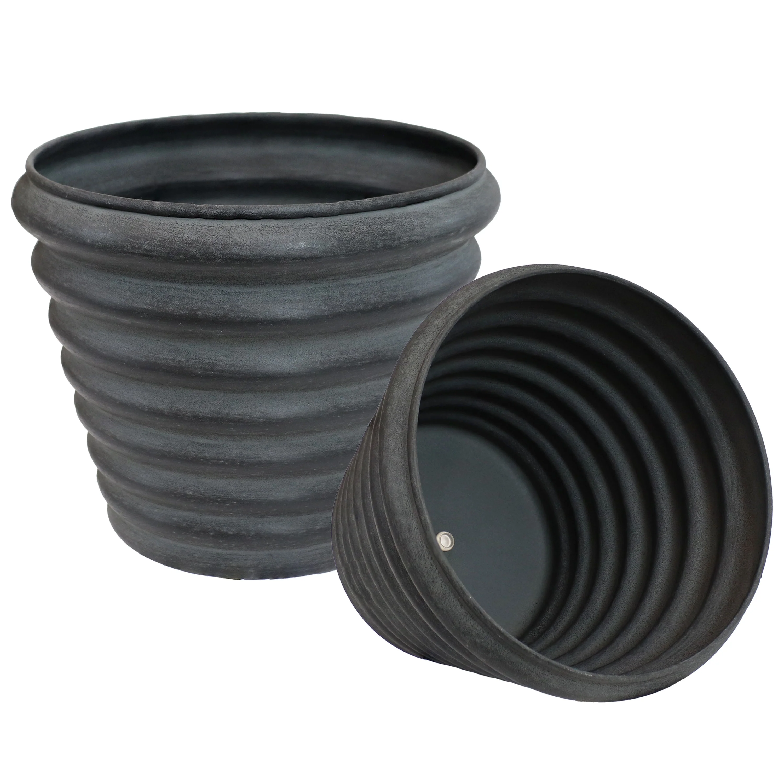 Sunnydaze Molly Indoor/Outdoor Metal Plant Pots - 12.5