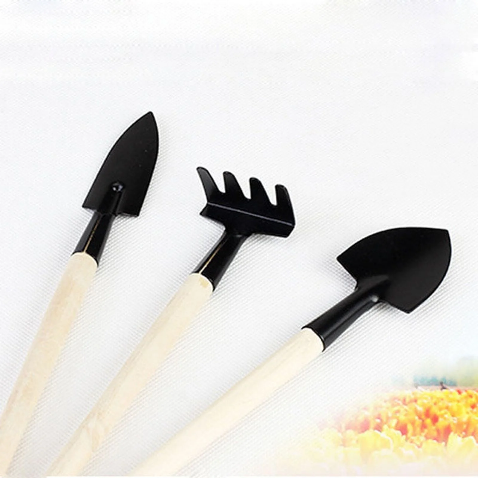 BOLUOYI 4Th of July Indoor 1Set Small Shovel Rake Spade Wood Handle Metal Head Kids Tool