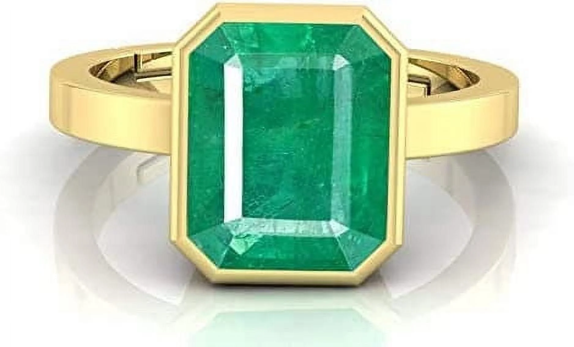 Certified AAA Quality Color Green Emerald Ring, Emerald Shape Panchdhatu Rashi Ratan Astrological Purpose Ring May Birthstone Gift Ring