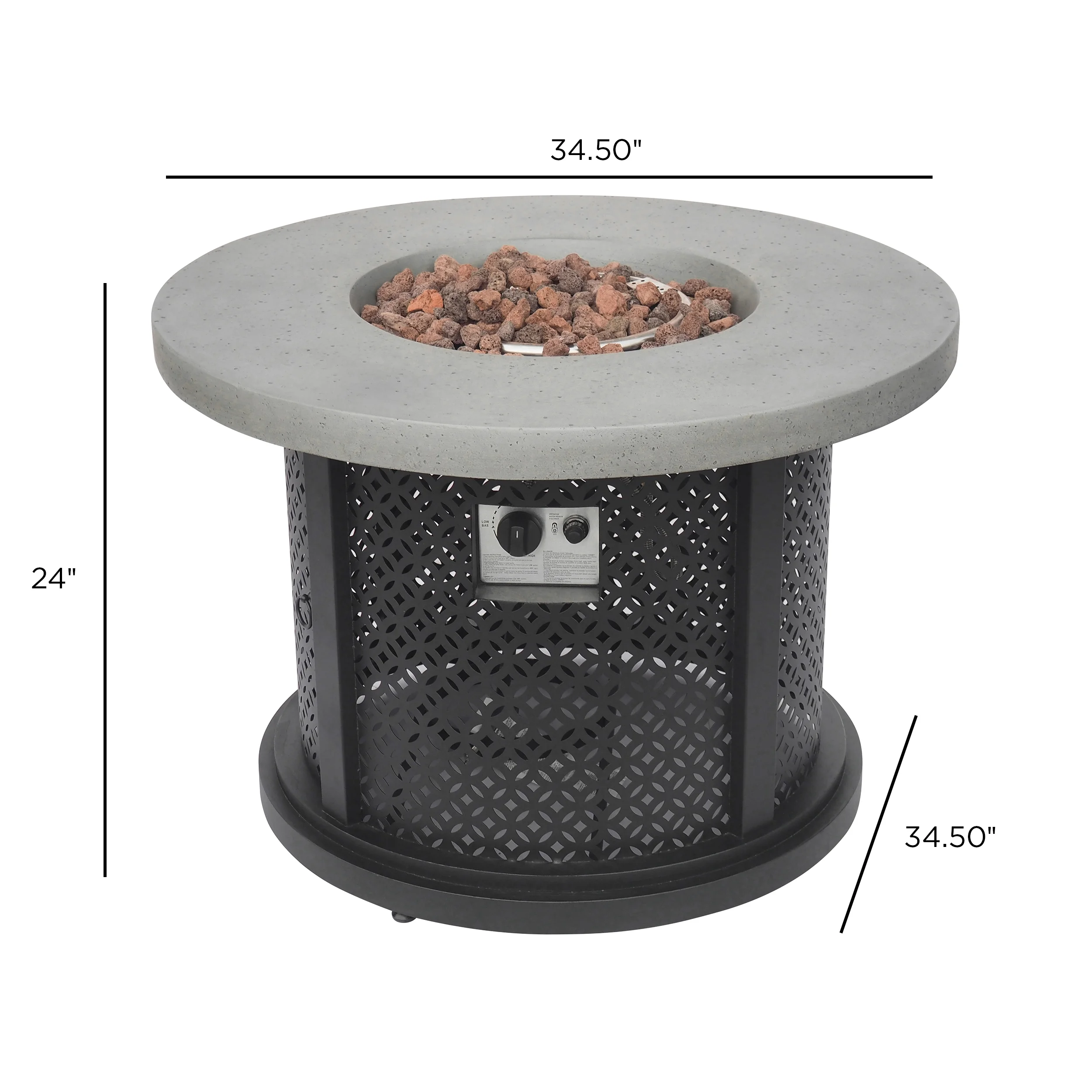 Round Fire Pit Table