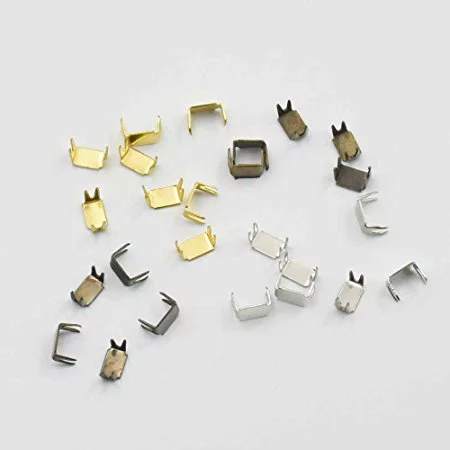 200 Pcs Zipper stopers Top Stops #3 #5 for Spiral Slider Bottom Rescue Repair Set Aluminum Nickle Gold Bronze Nickle-Black Color Choice