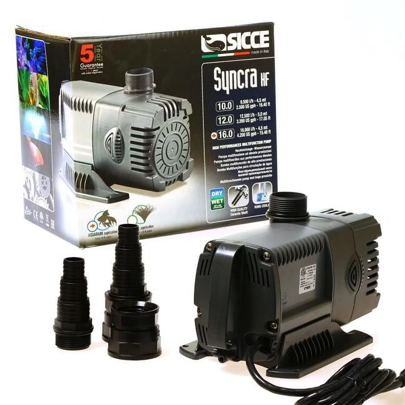 Syncra HF 16.0 High Flow Pond Powerhead Fountain Waterfall Pump