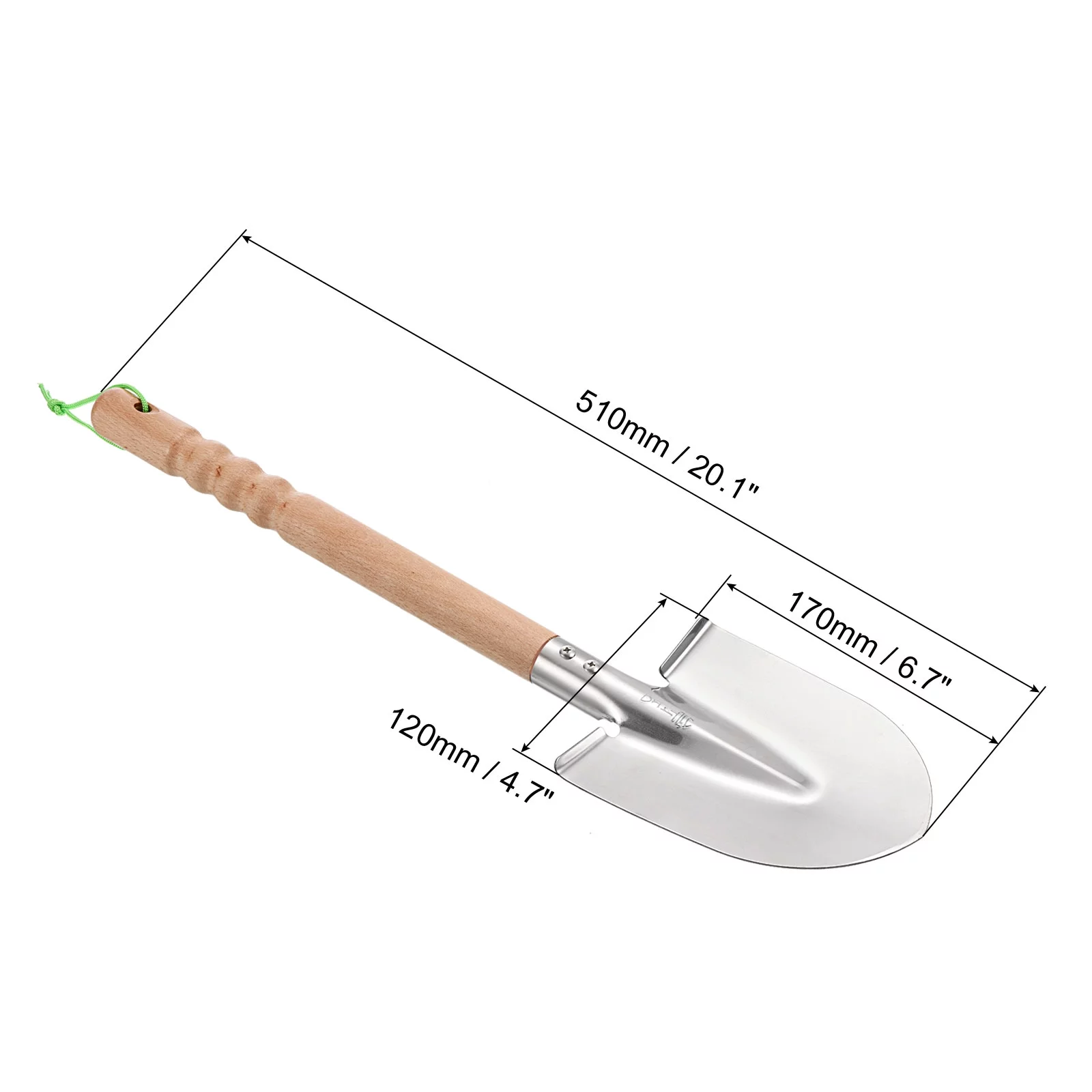 Uxcell 20 Inch Digging Shovel Pointed Garden Hand Shovel Steel Gardening Tool with Wood Handle 2 Pack