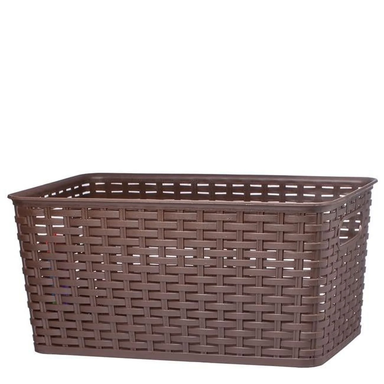 Nua Gifts 426 - B Big Rattan Storage Basket  15.88 x 10 x 7.5 in. - Brown