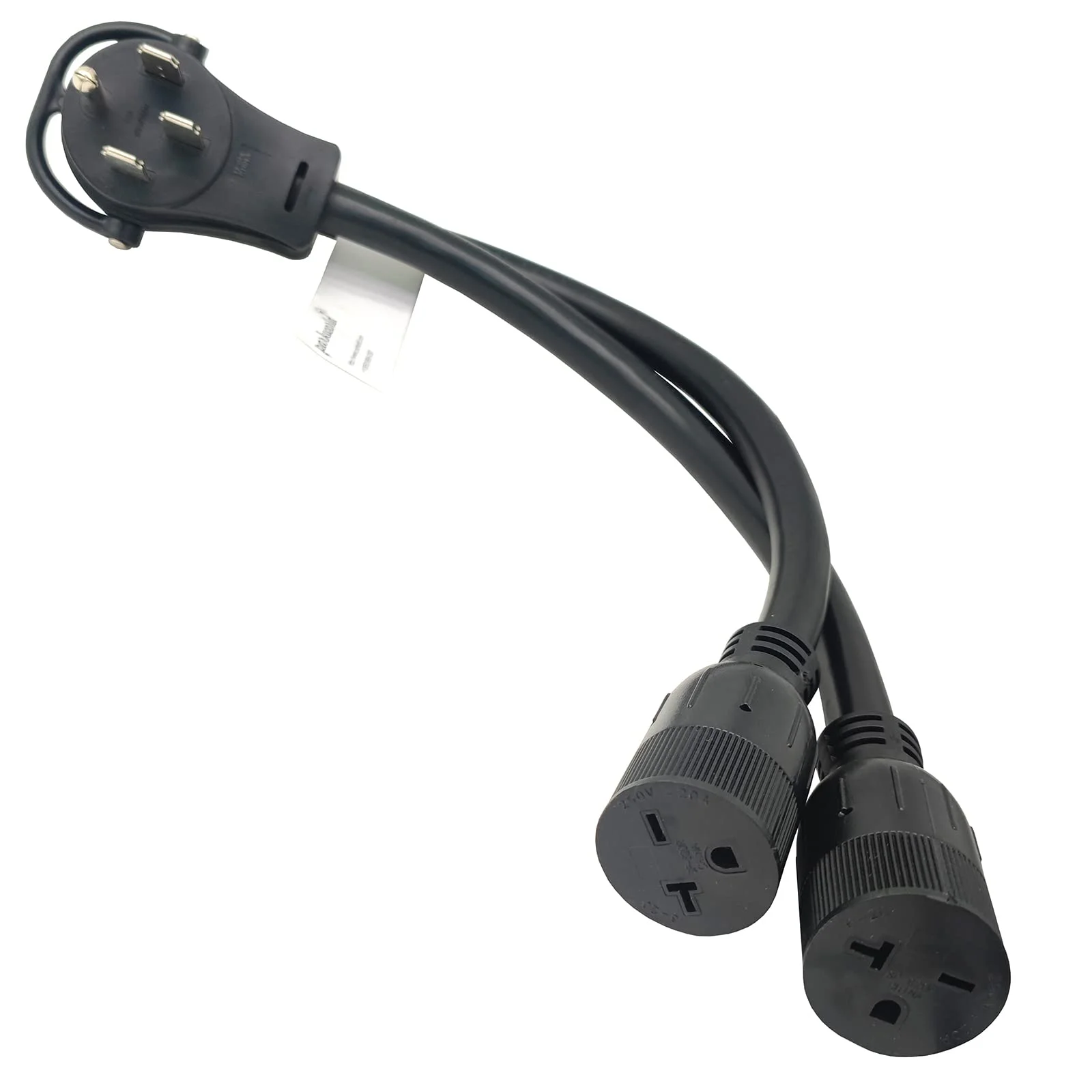 Parkworld 62596A 4-Prong RV Splitter, NEMA 14-50P to 6-20R (T-Blade Also for 6-15R) Dual Outlet (2 Feet)