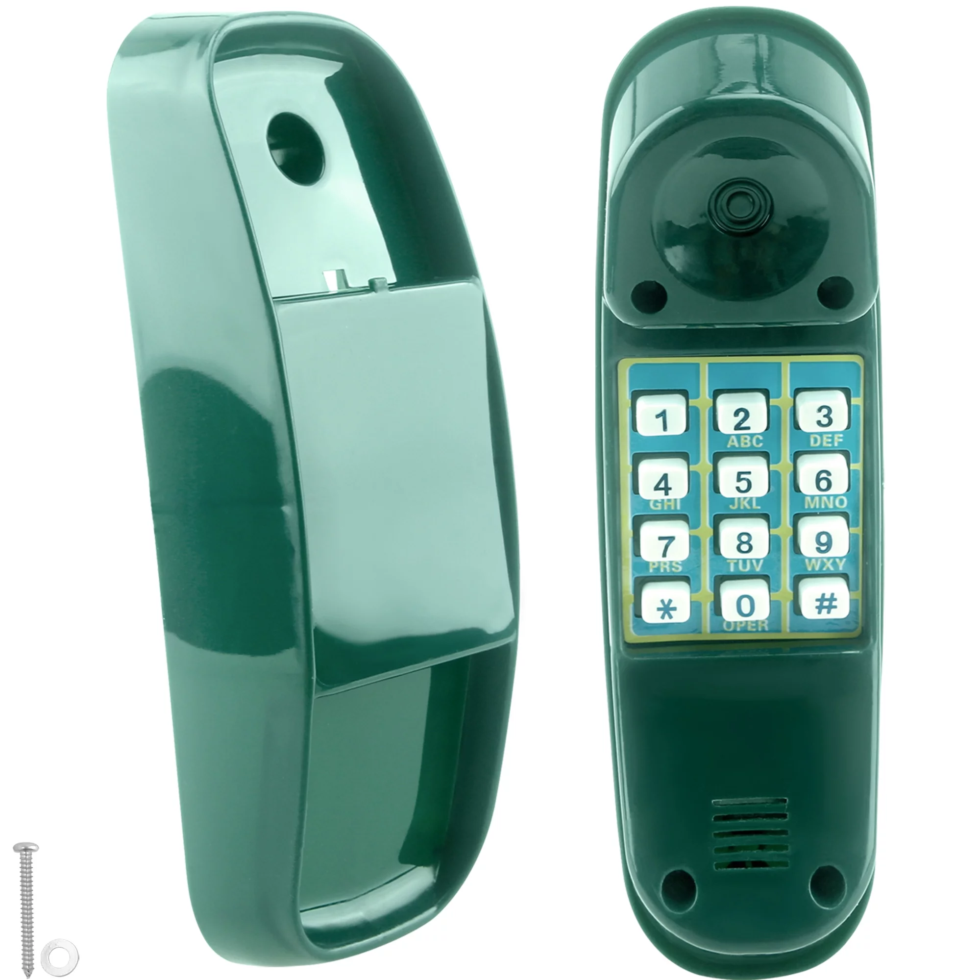 Puteraya Swingset Phone Toys Playground Treehouse Phone Pretend Telephone Toy with Numeric Key for Kids Outdoor Playground Treehouse Jungle Gym Accessories(Green)