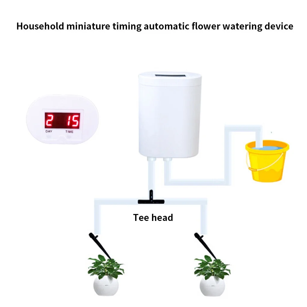 1111Fourone Plant Watering Pump Automatic Water Controller Timing Irrigation Sprinkler Pipe and Drip Head Color Random, 2 Heads