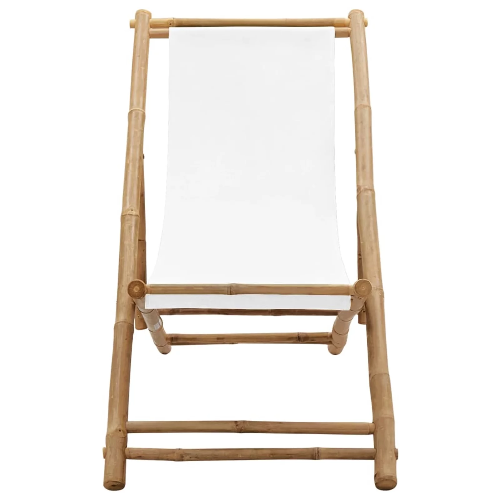 Suzicca Patio Deck Chair Bamboo and Canvas