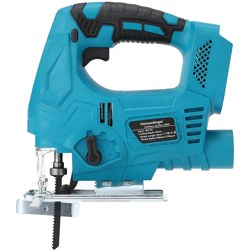 Cordless Jig Saw for Makita 18V Battery(Not Included), Variable Speed Electric JigSaws with Wood Cutter Blades and LED Light,Scale Ruler