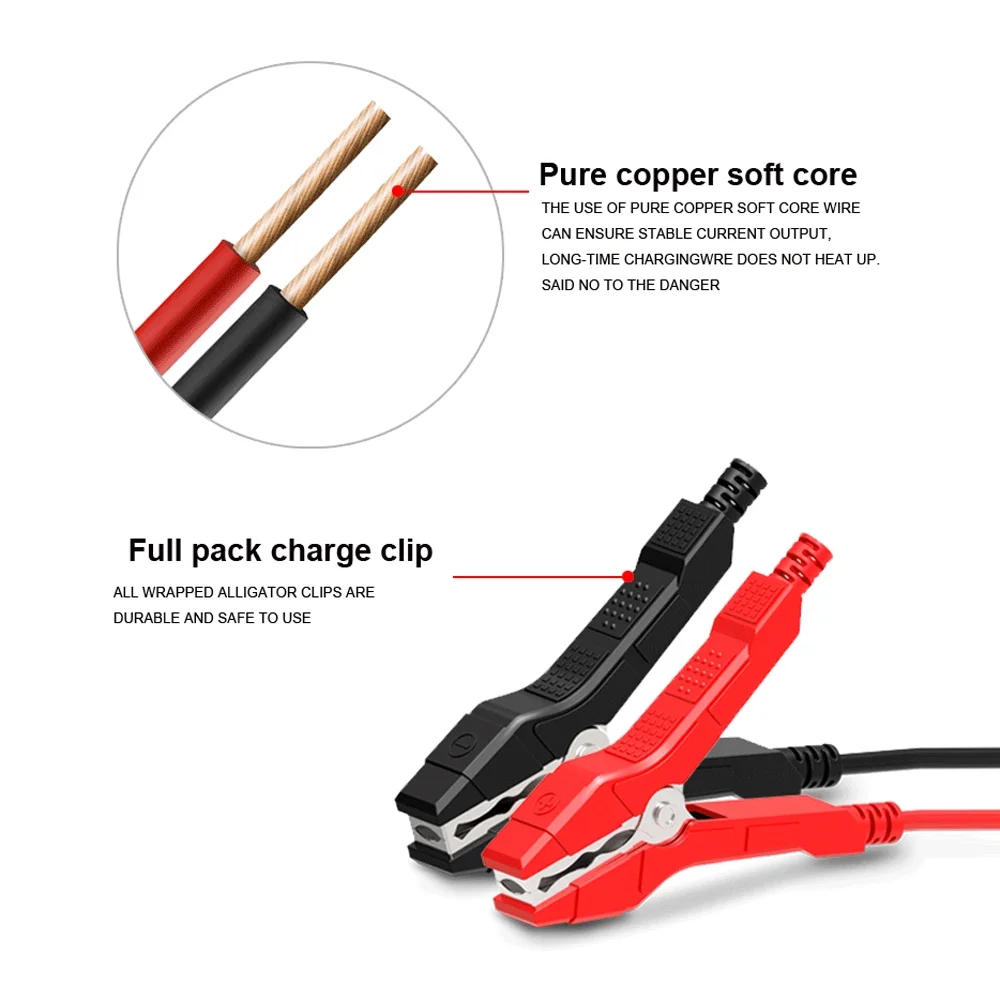 Arealer/6A Automatic Battery Pulse Repairing Device Leadacid Battery Maintainer with Screen for Car Truck SUV Motorcycle Boat