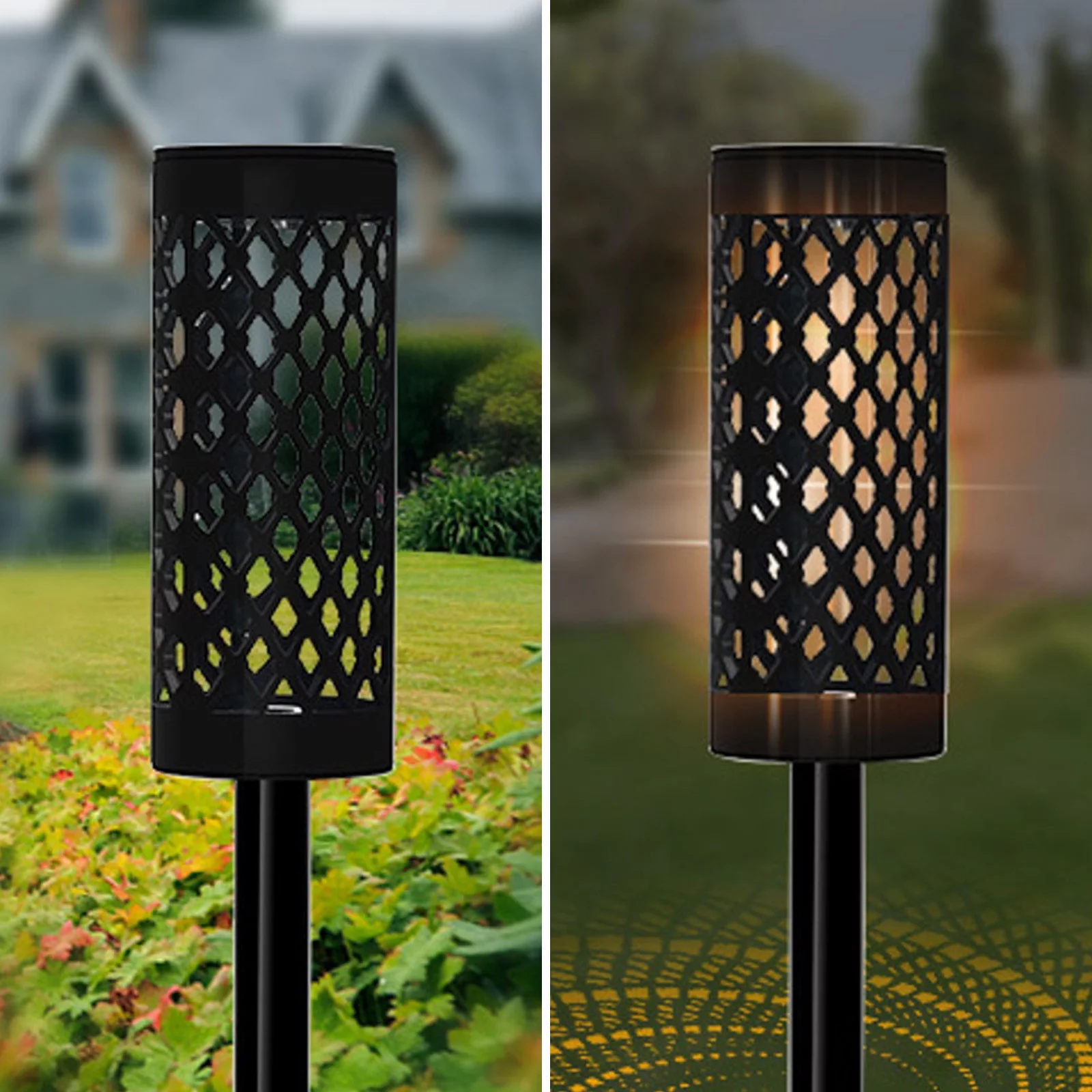 FHKOEGHS Sprinkler Timer 2PCS Outdoor Solar Ground Plug Hollow Out Projection Light Garden Grassland Light Outdoor Patio Street Lig