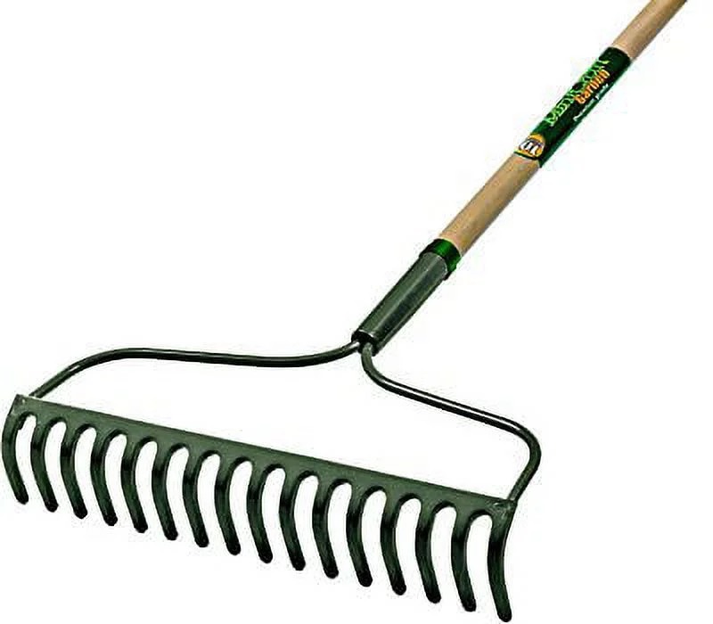 Landscapers Select 34582 Bow Rake 16 Tine 54 Inch Wood Handle