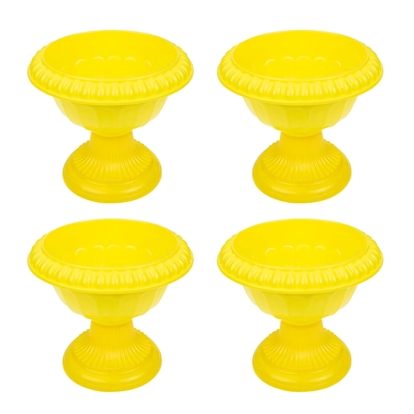 4pcs Urn Planter European Style Plastic Flowerpots for Wedding Front Door Porch Garden