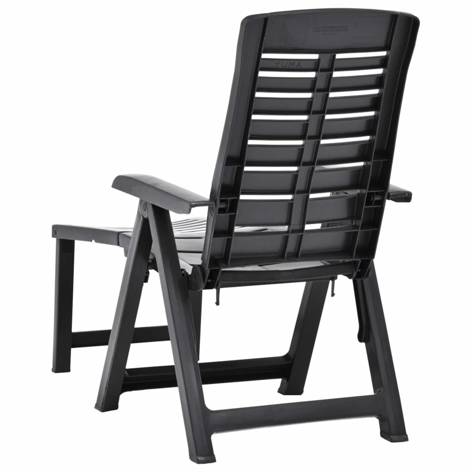 Dcenta Folding Sun Lounger Anthracite