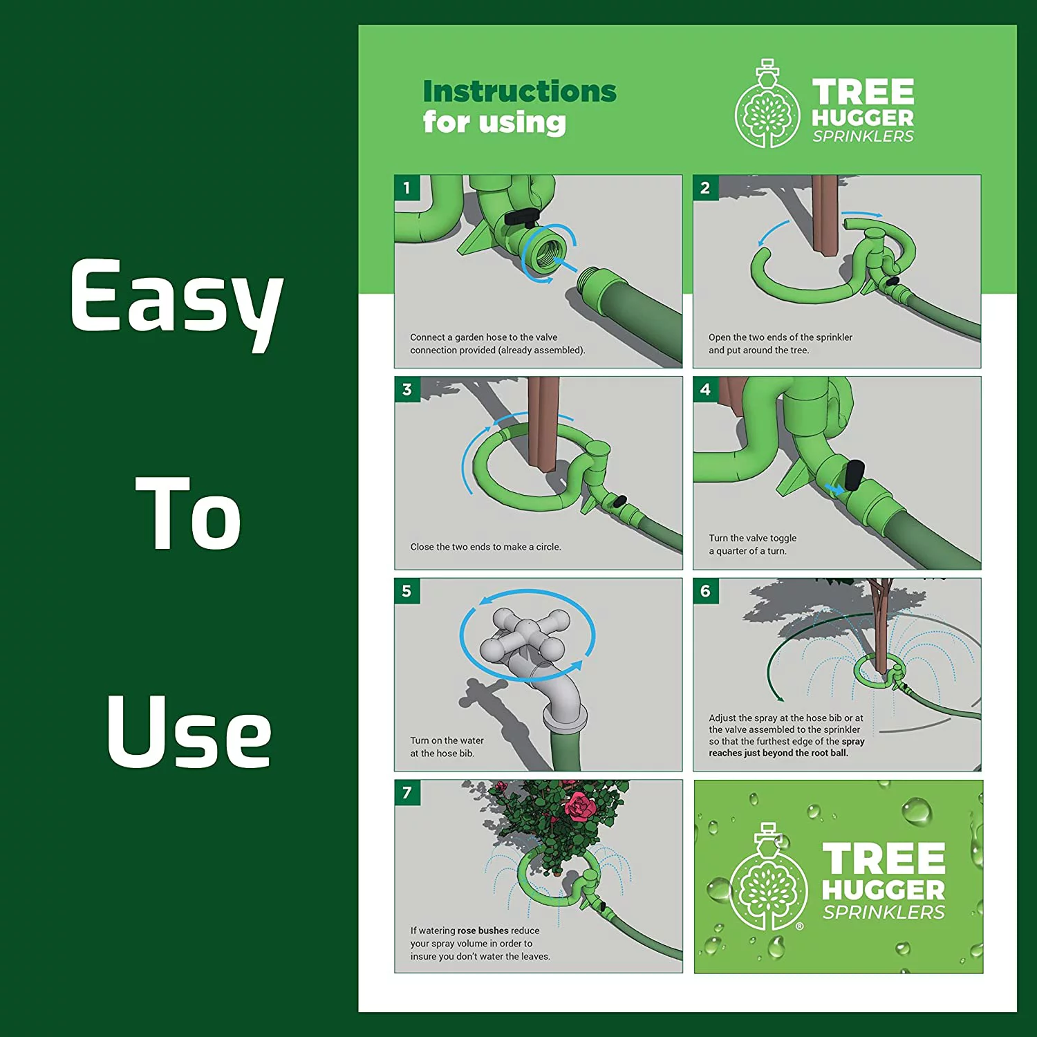 Tree Hugger 5048259 17 x 13 x 6 in. MP6 Sprinkler, Green