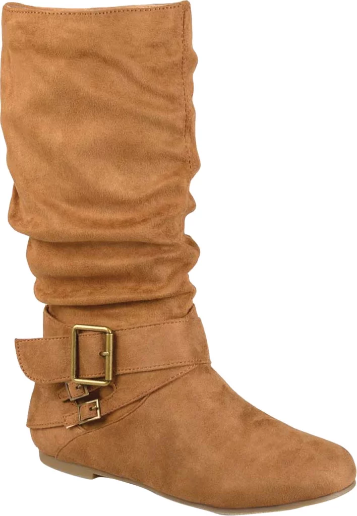 Women's Journee Collection Shelley-6 Mid Calf Slouch Boot Chestnut Faux Suede 9 M