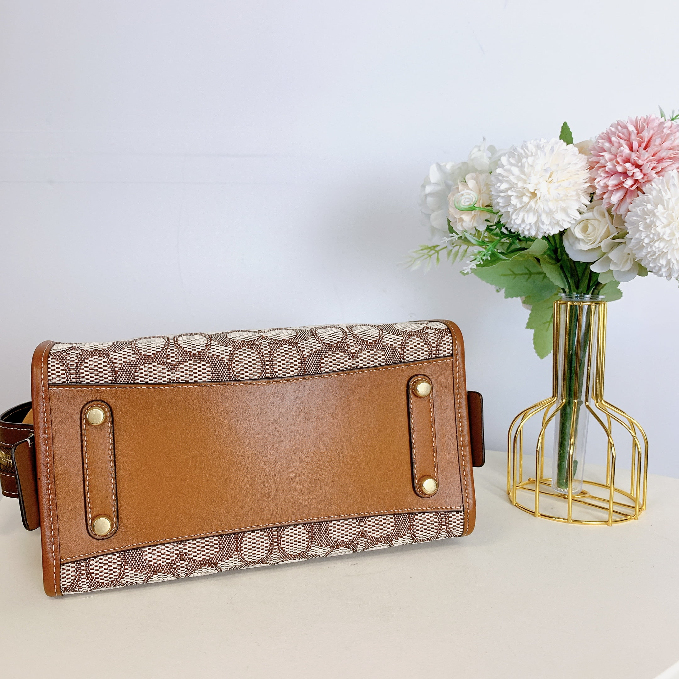 Coach C6444 Rogue 25 In Signature Textile Jacquard IN Cocoa Burnished Amb