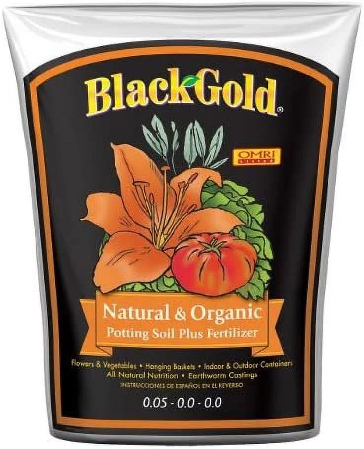 Black Gold 1402040 4 Qt P 4 Quart All Organic Potting Soil
