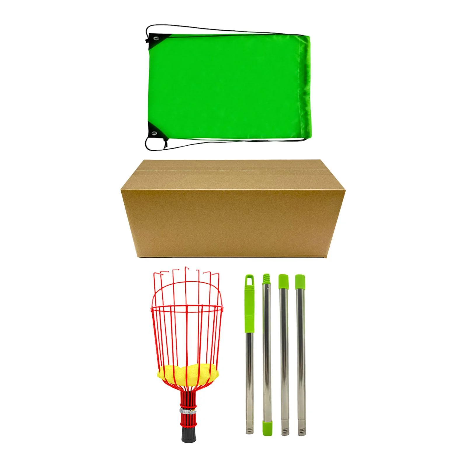 Fruit Picker Fruit Picking Equipment Portable Tree Picker Fruit Catcher Device Fruit Picking Harvester for Pear Peach Garden Cherry Mango 1.6 Meter