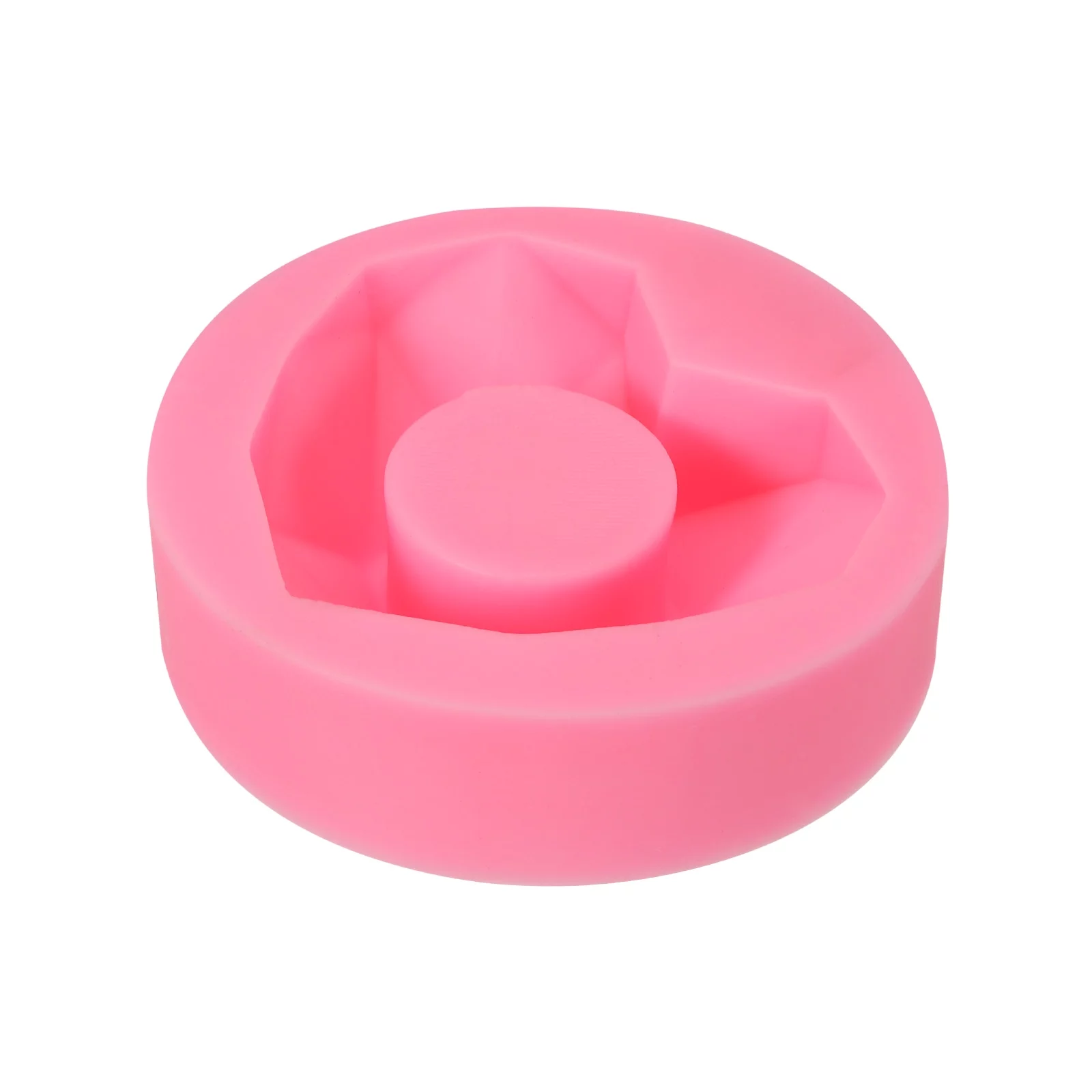 Silicone Planter Mold, 4 Inch Dia DIY Succulent Plants Mold for Desktop Decor, Pink