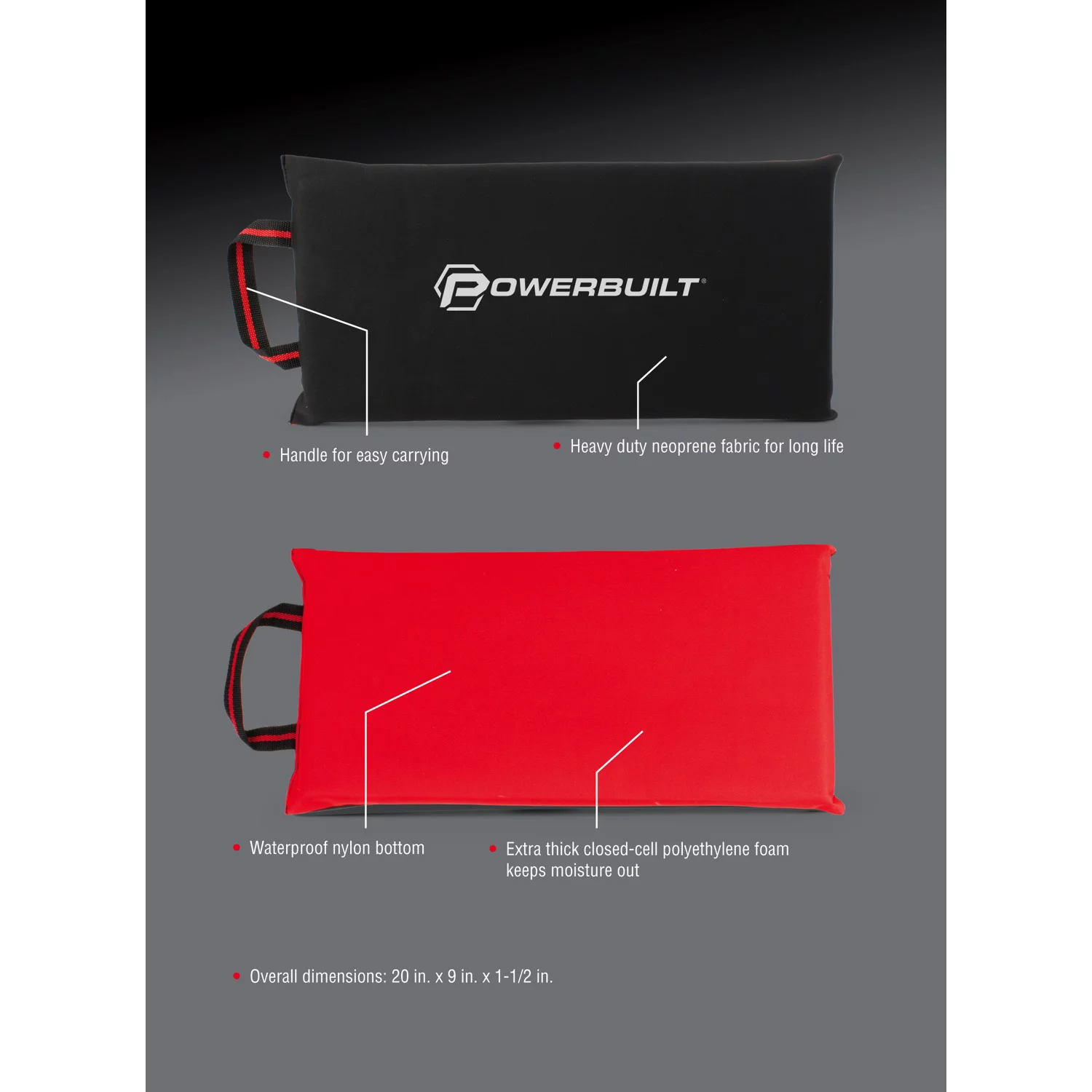 Powerbuilt 20 Inch Mechanic Kneeling Pad - 642413