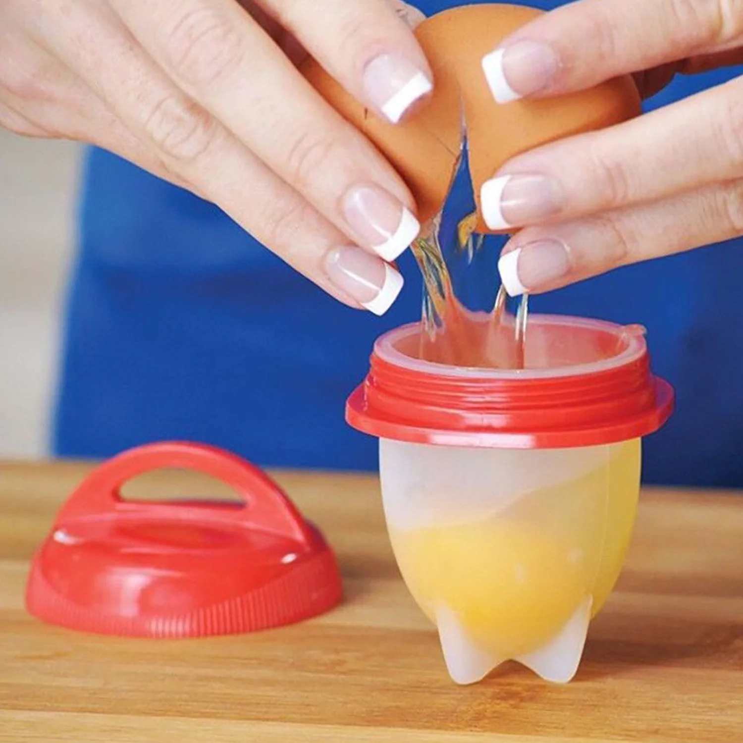 6PCS Food Grade Silicon Egg Boiler Hard Boiled Egglettes Egg Cooker Kitchen Tool