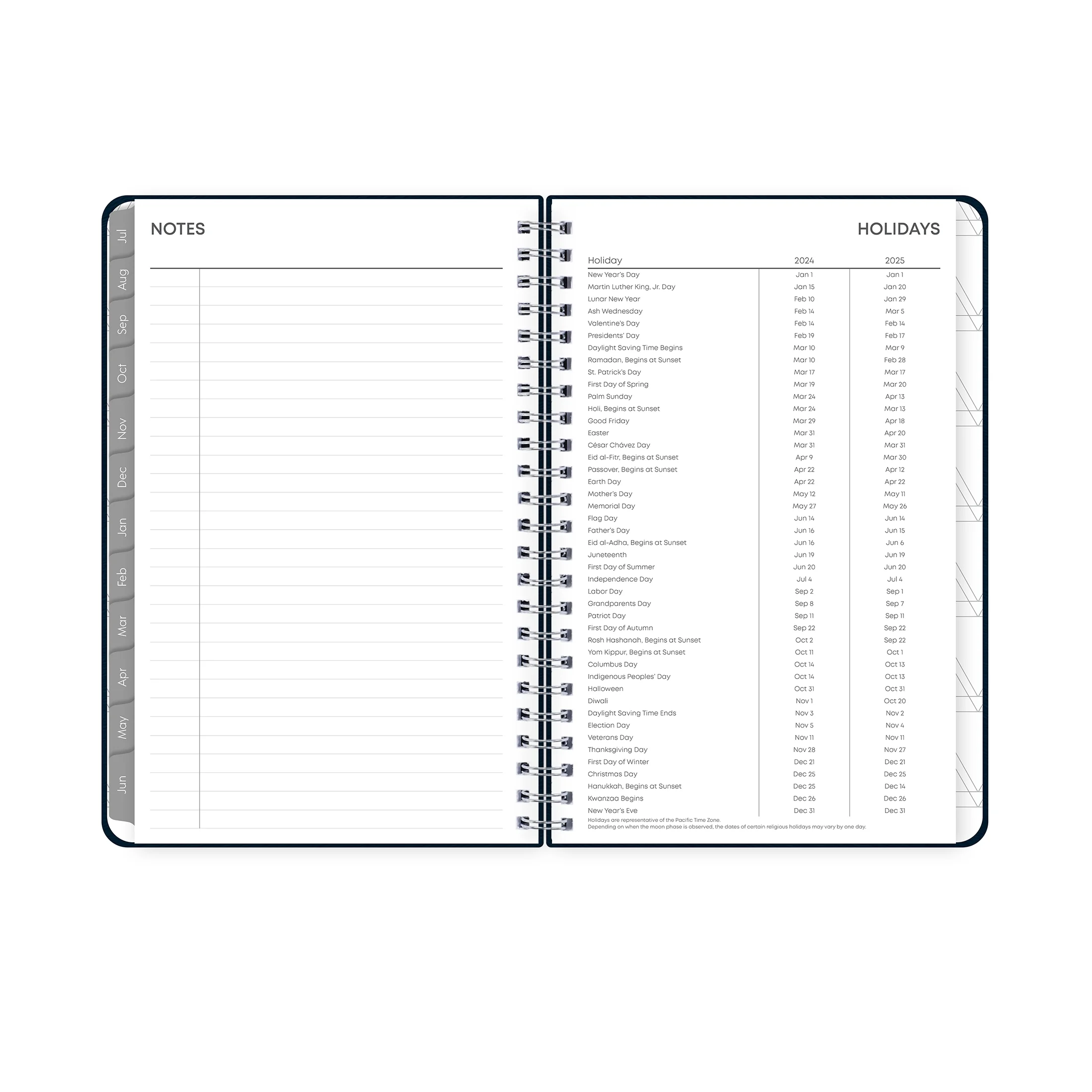 2024-25 Weekly Monthly Planner, 5x8, by Blue Sky, Navy