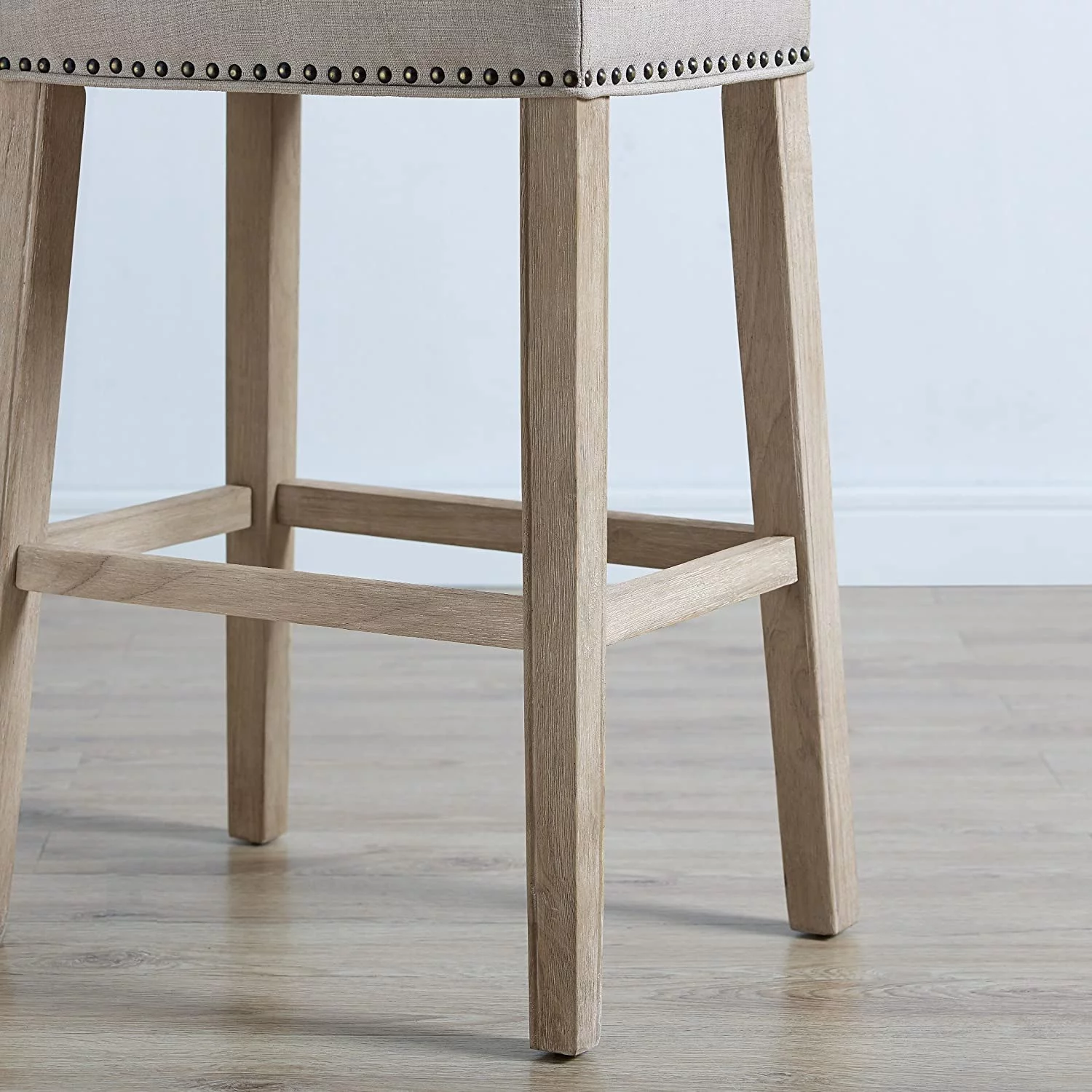 Roundhill  Coco Upholstered Backless Saddle Seat  Stools 29" Height   Gray