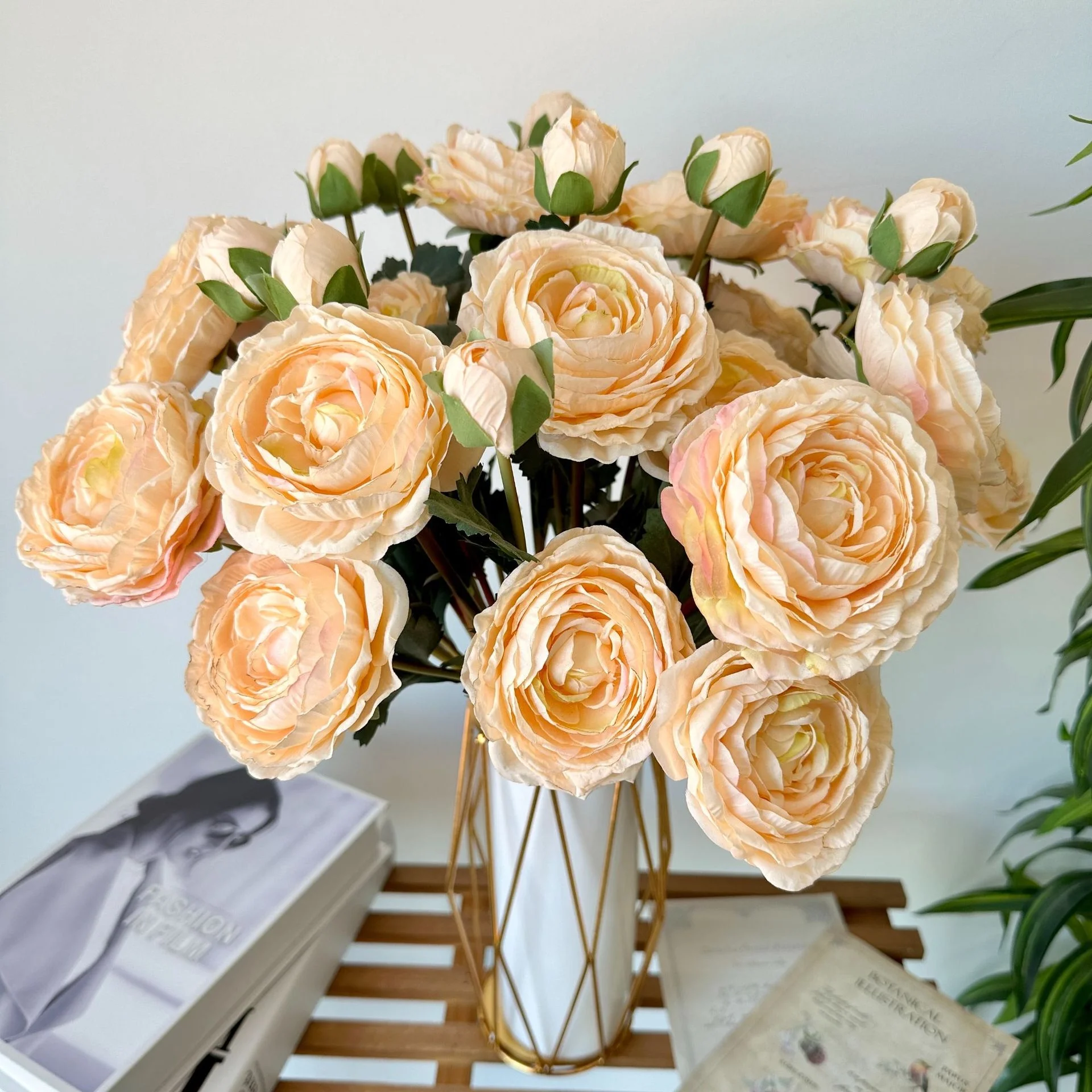 Simulation Hua Tianshan Snow Lotus Long Holiday Flower Home Ins Wind Flower Art Decoration Desktop Swing